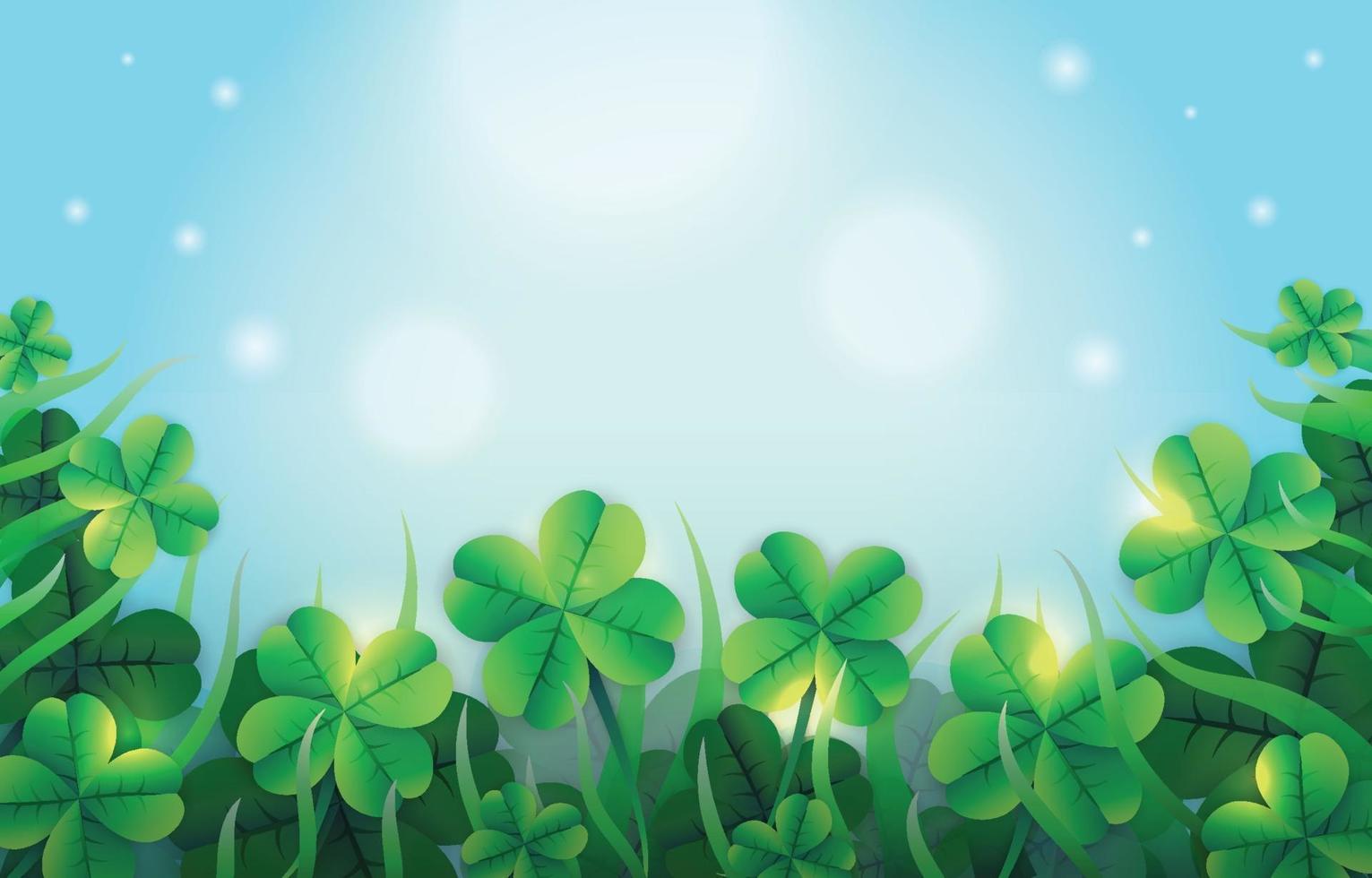 Clover Scenery Background Template vector