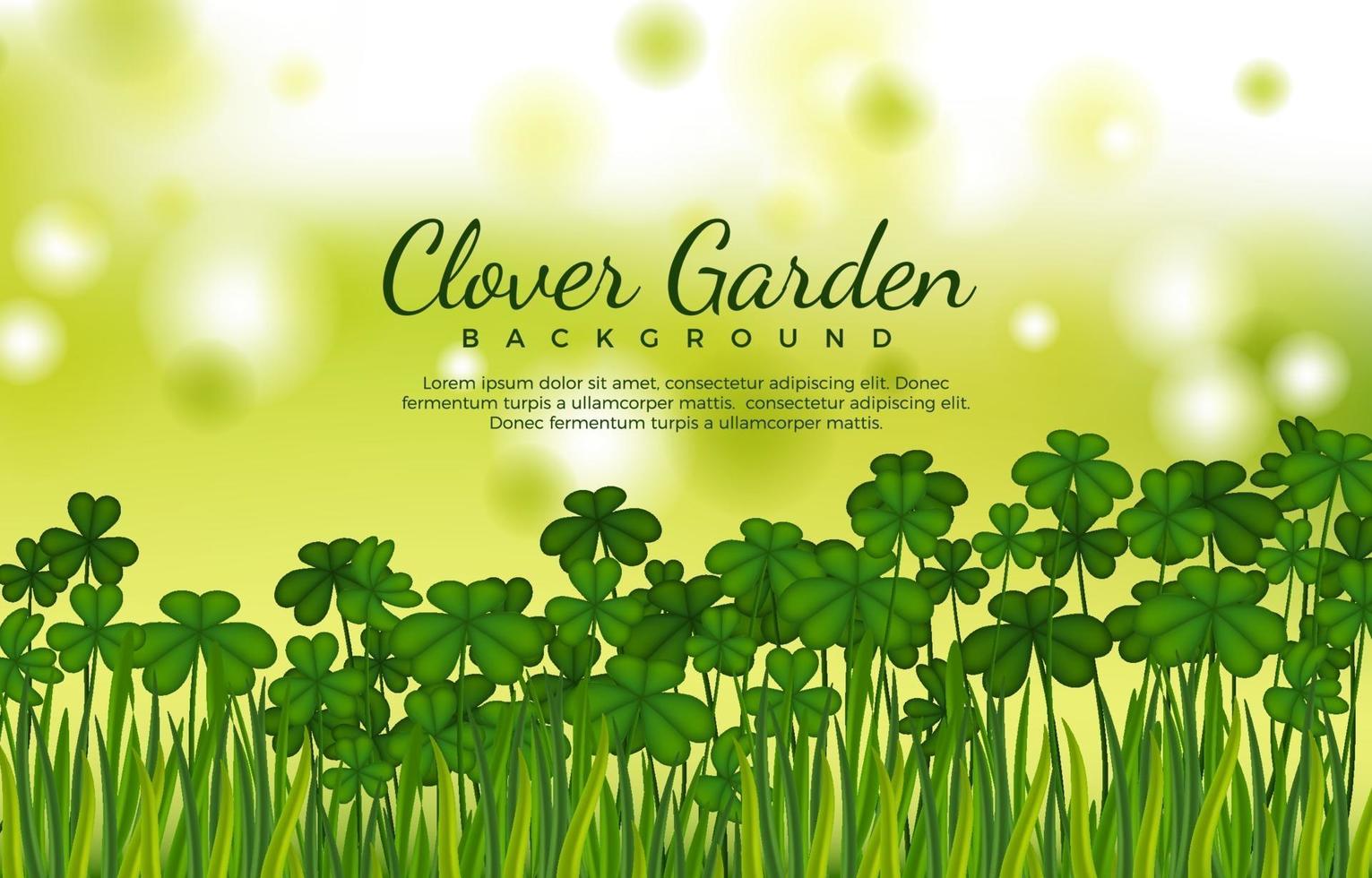 Scenery of Field of Clovers vector