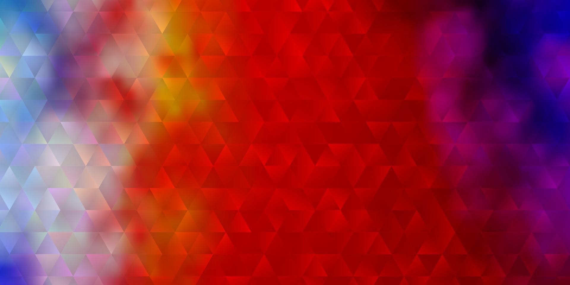 Fondo de vector multicolor claro con triángulos.