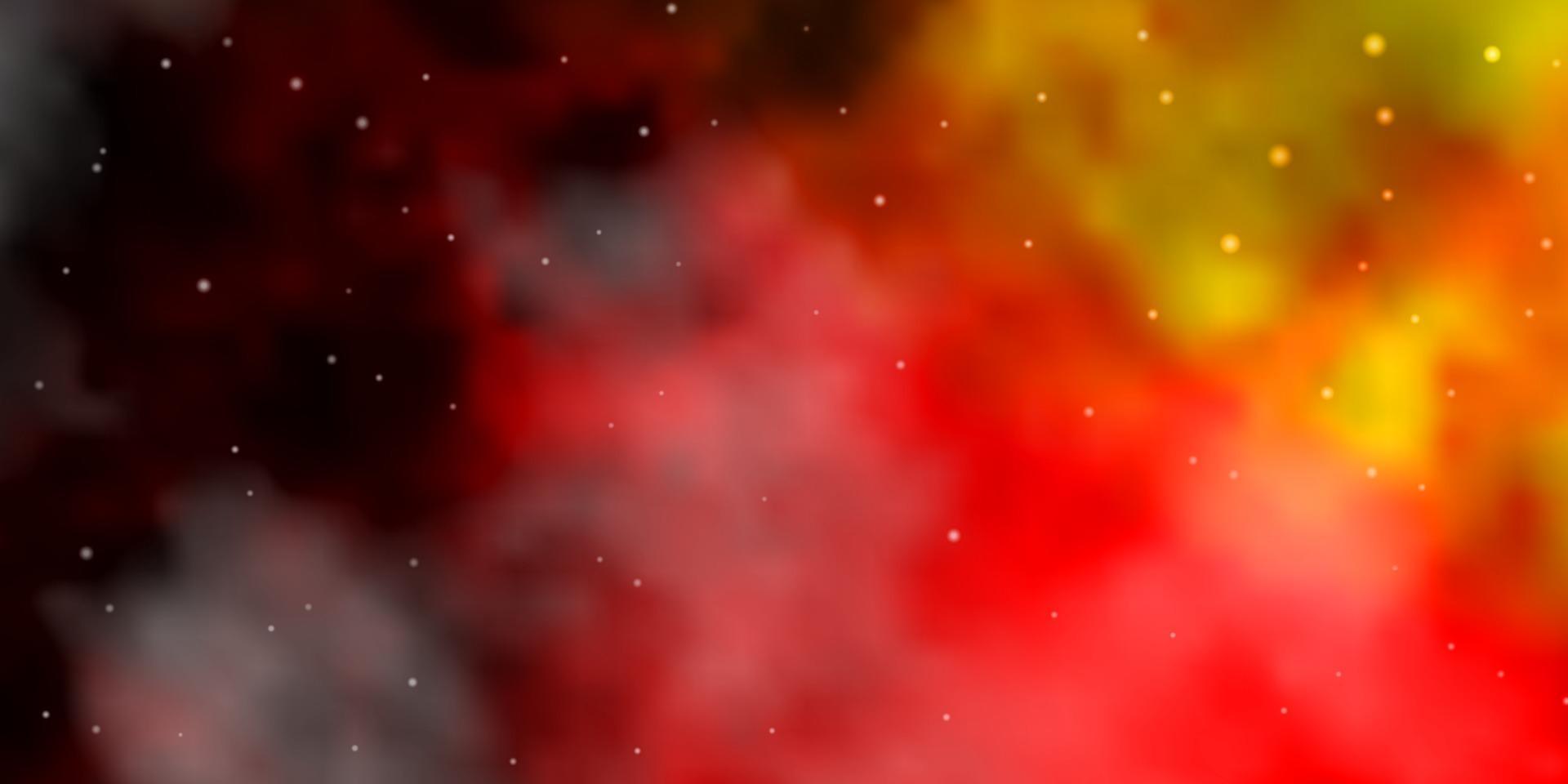 Dark Pink, Yellow vector background with small and big stars.