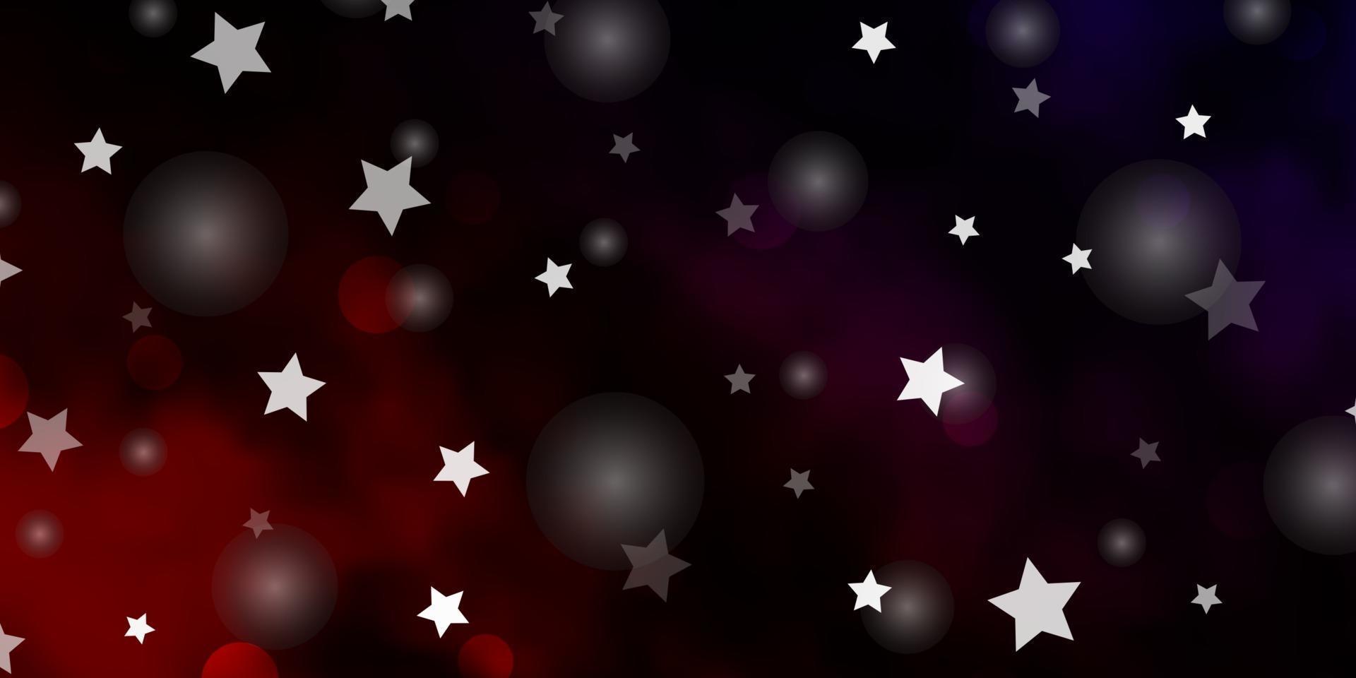 Dark Pink, Yellow vector template with circles, stars.