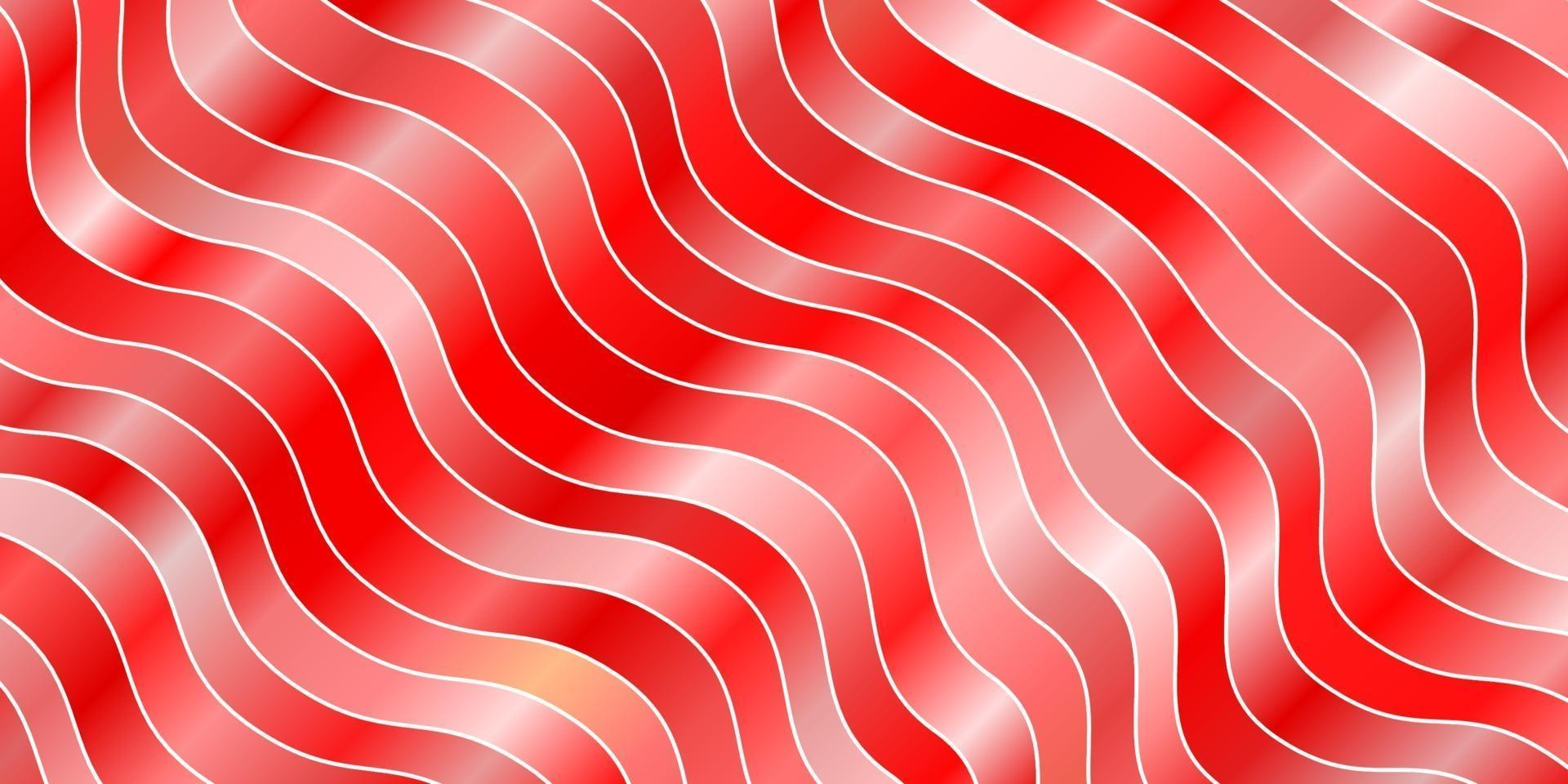 Light Red vector background with bent lines.