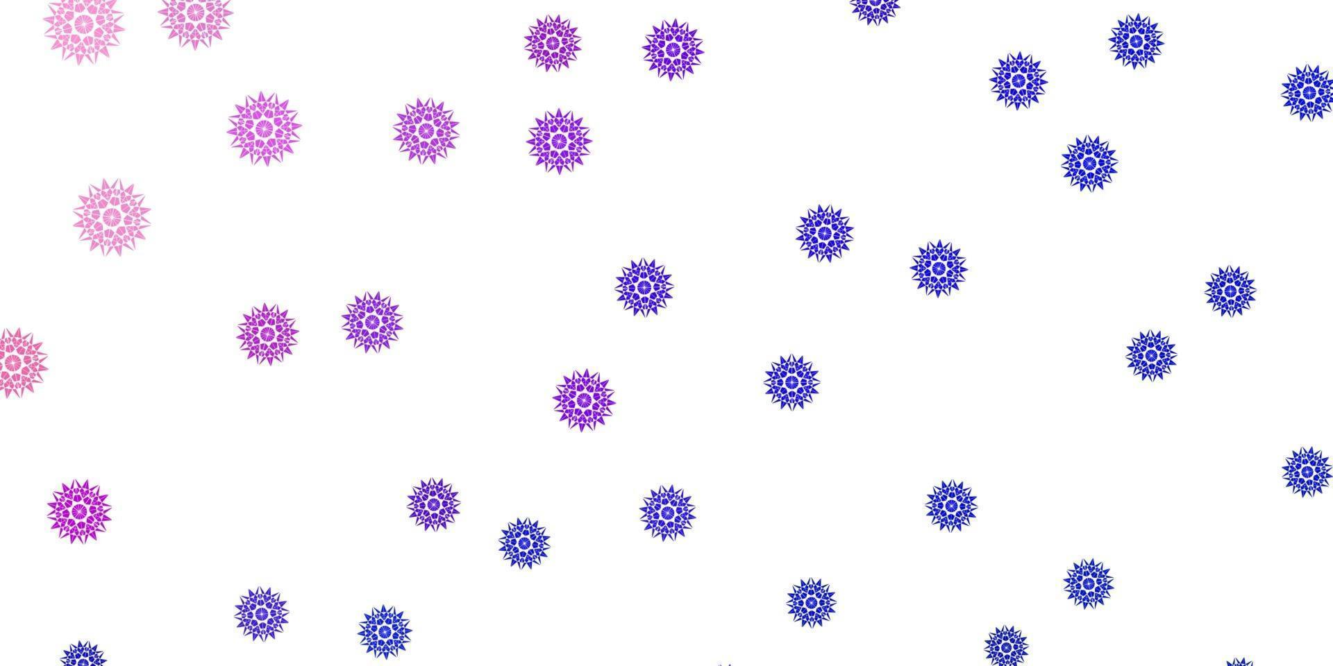 Light Blue, Yellow vector doodle template with flowers.