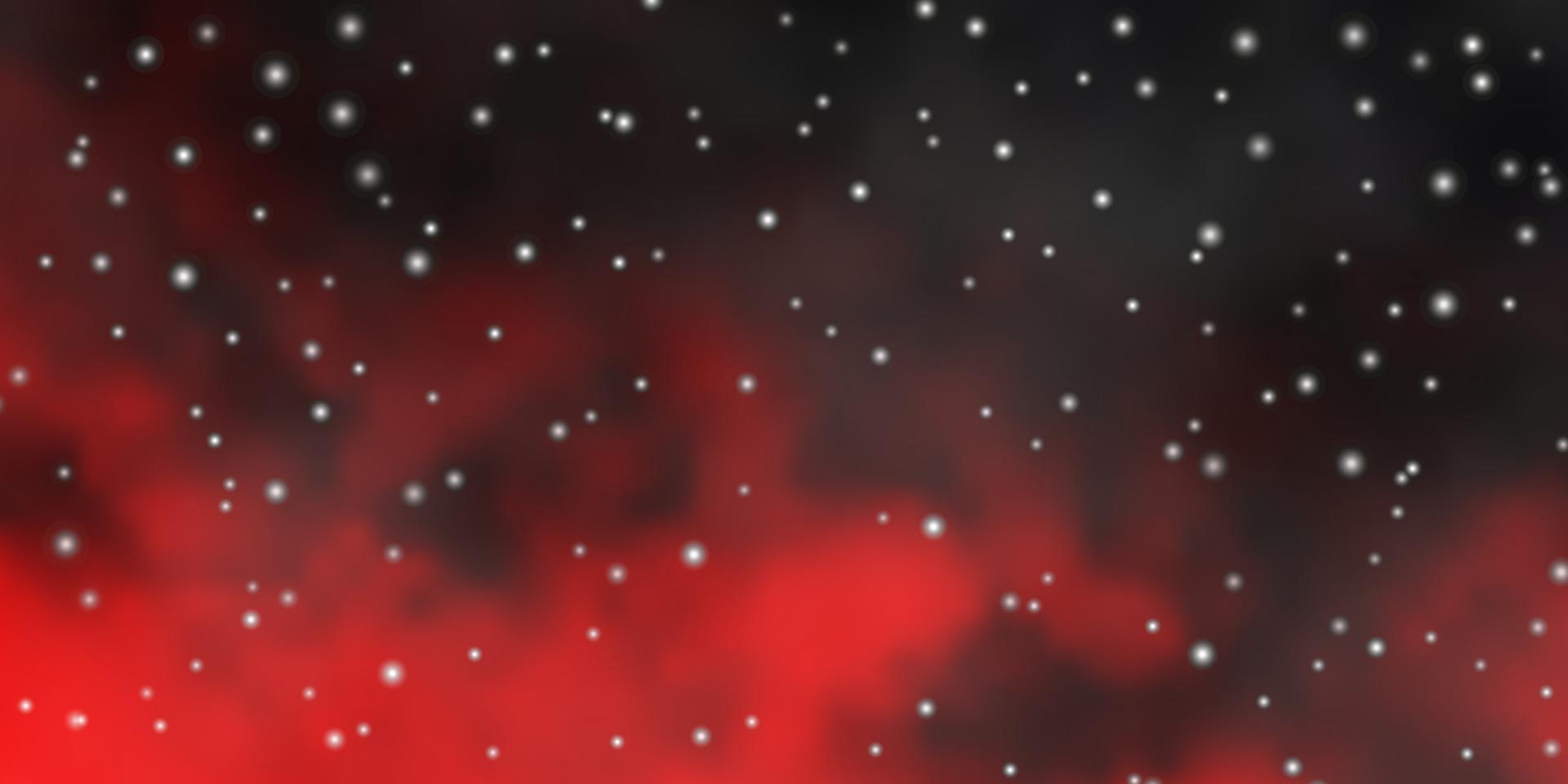 Dark Red vector texture with beautiful stars.