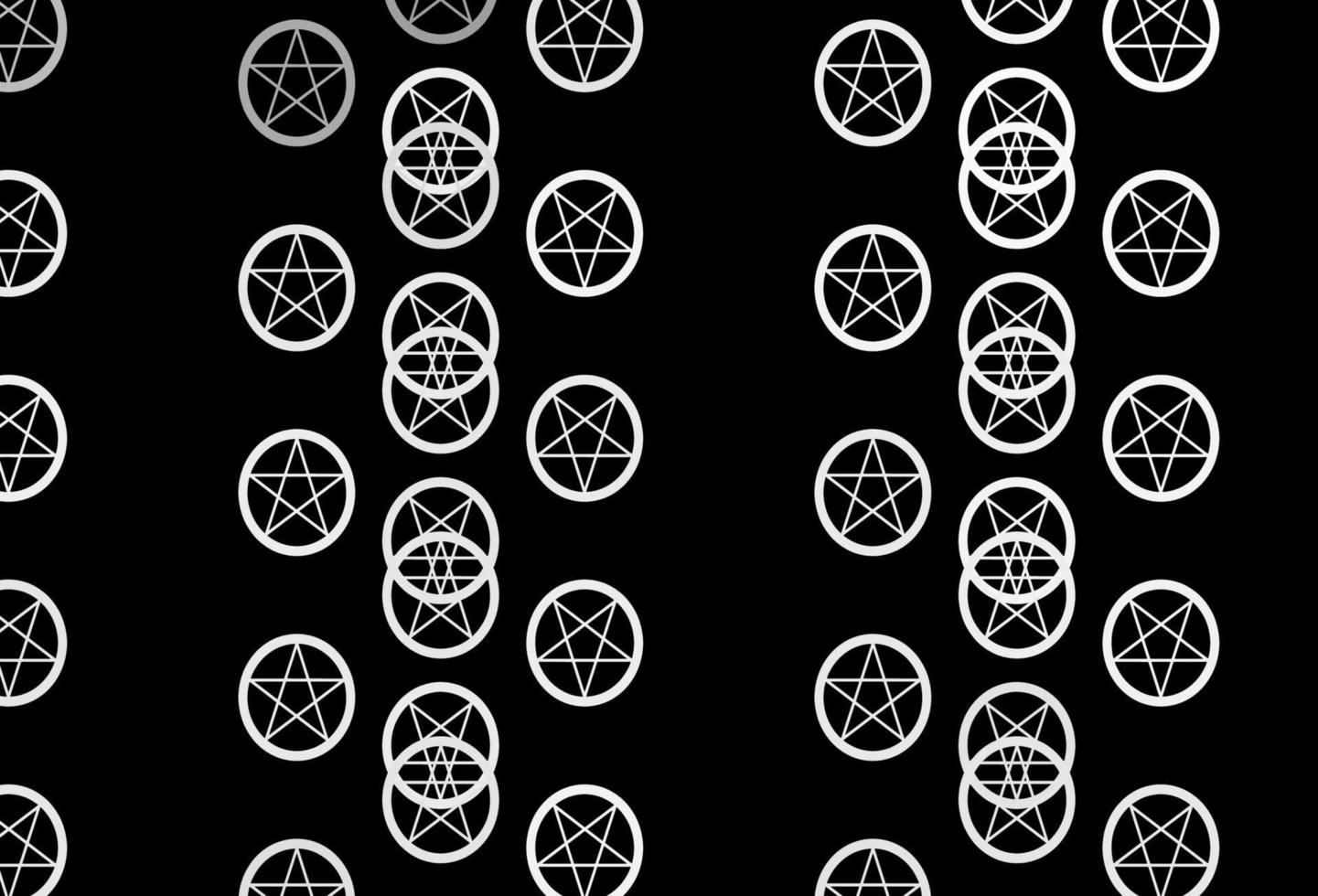 Dark Gray vector pattern with magic elements.