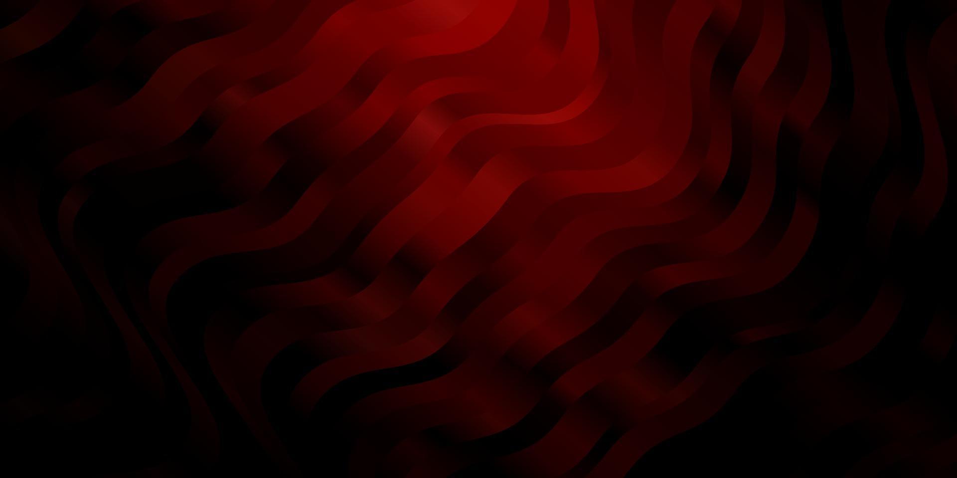 Dark Red vector pattern with wry lines.