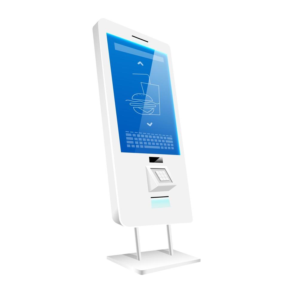 Digital food counter with sensor display realistic vector illustration