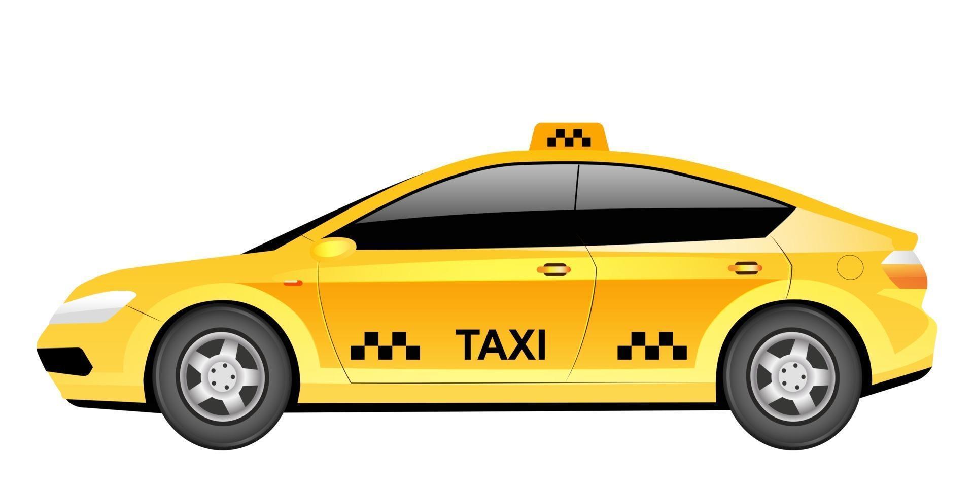 Ilustración de vector de dibujos animados de coche de taxi
