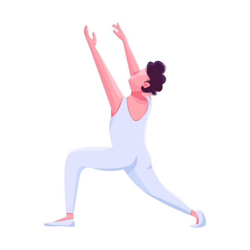 Ballet male dancer flat color vector faceless character