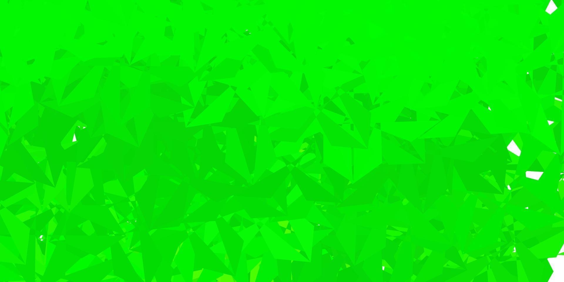 Dark green vector triangle mosaic backdrop.
