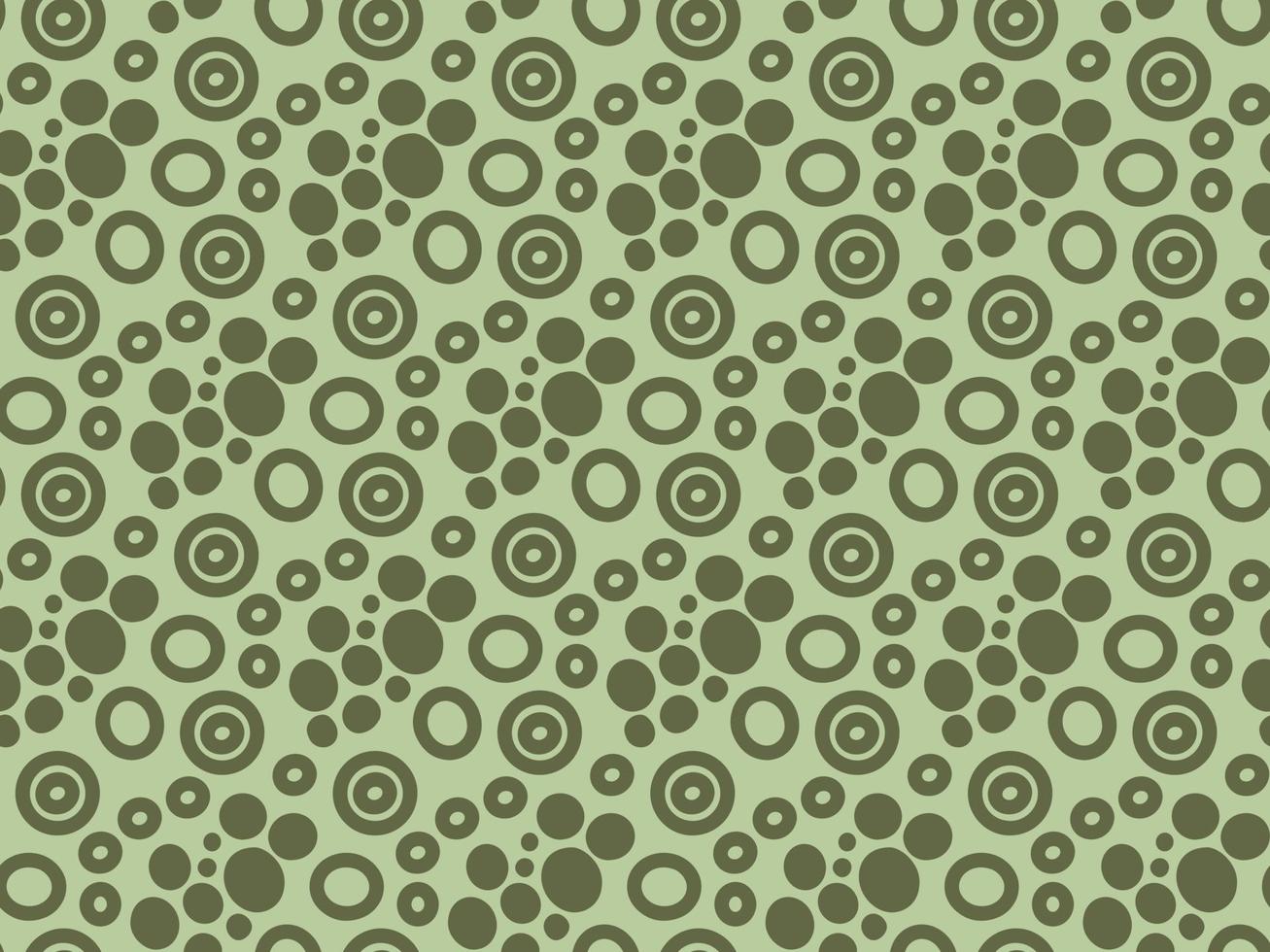 Seamless pattern vector background with round circles on light green