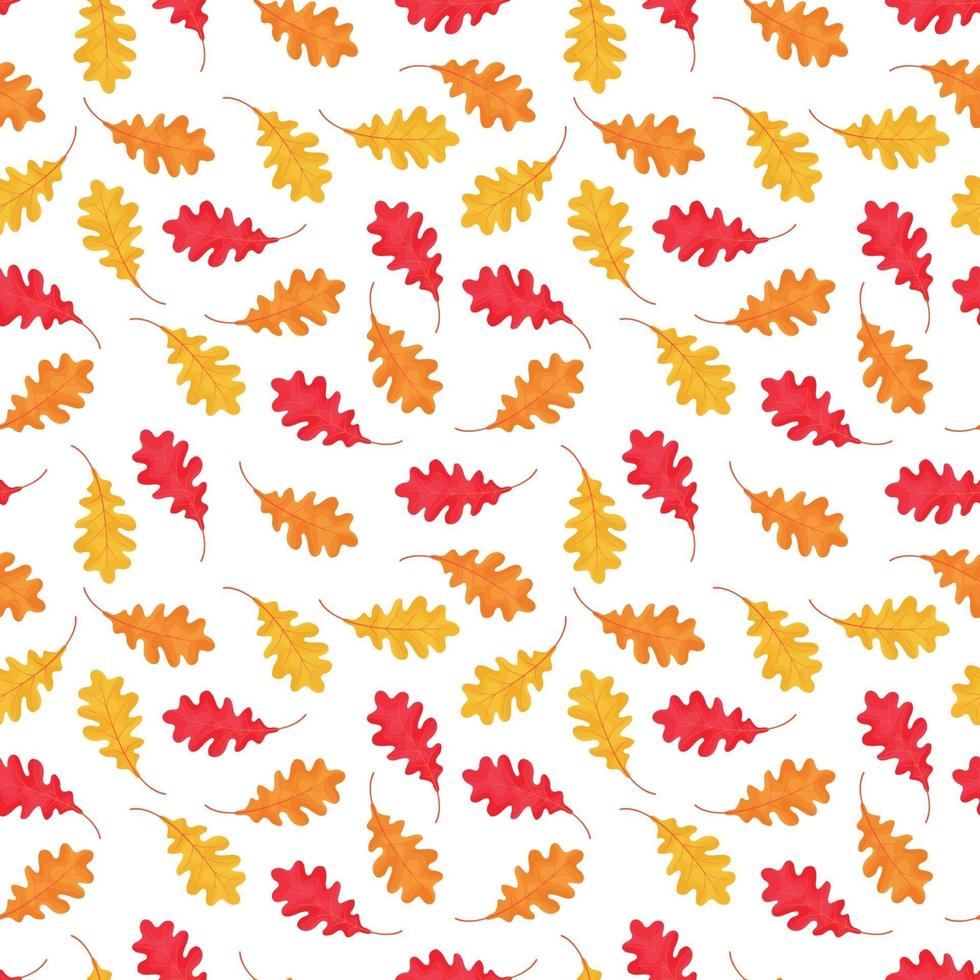 Vector seamless pattern of falling leaves