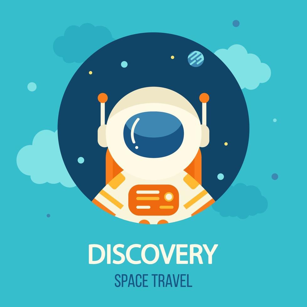 Cosmos discovery poster, exploration theme vector