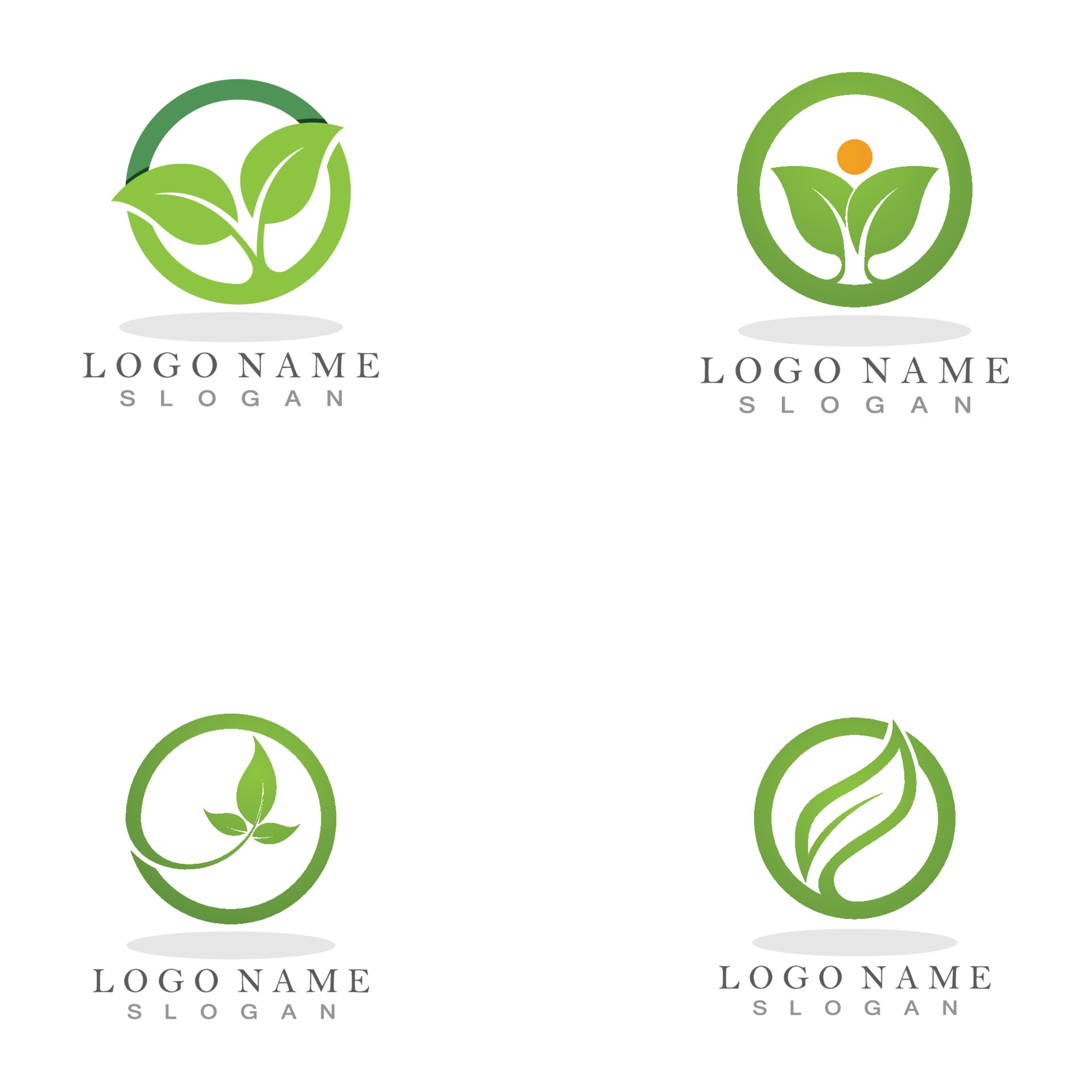 Download Green leaf logo template Vector icon 3129600 Vector Art at Vecteezy