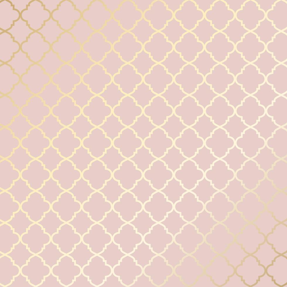 fondo con motivos étnicos de oro rosa vector