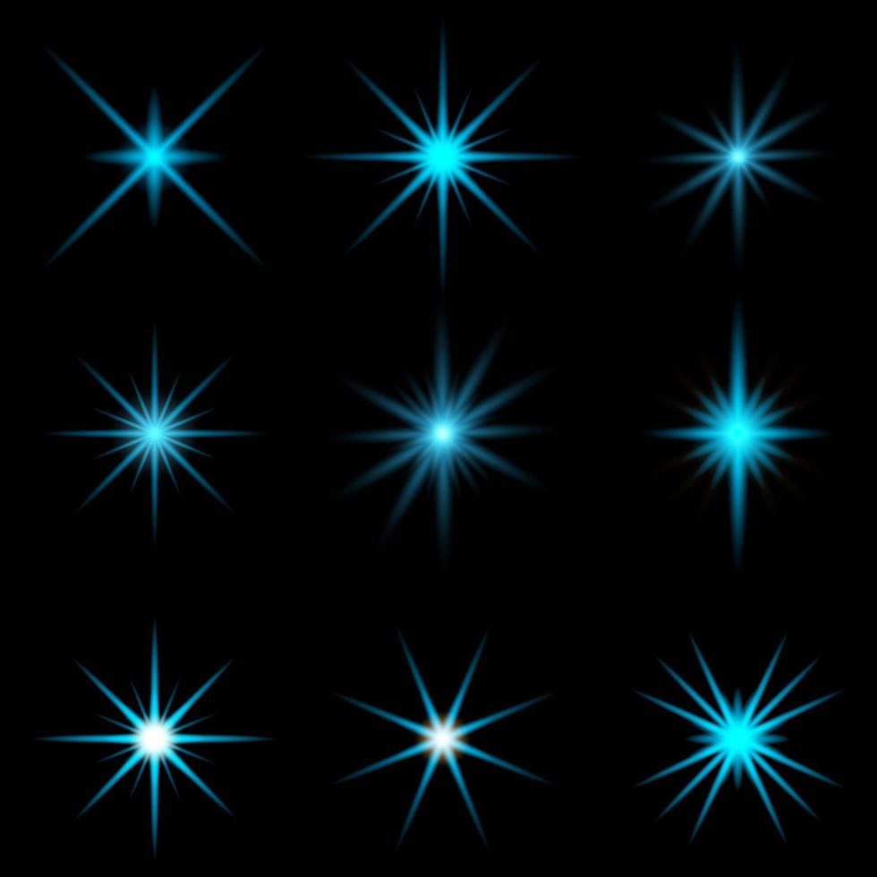 Blue starburst collection vector