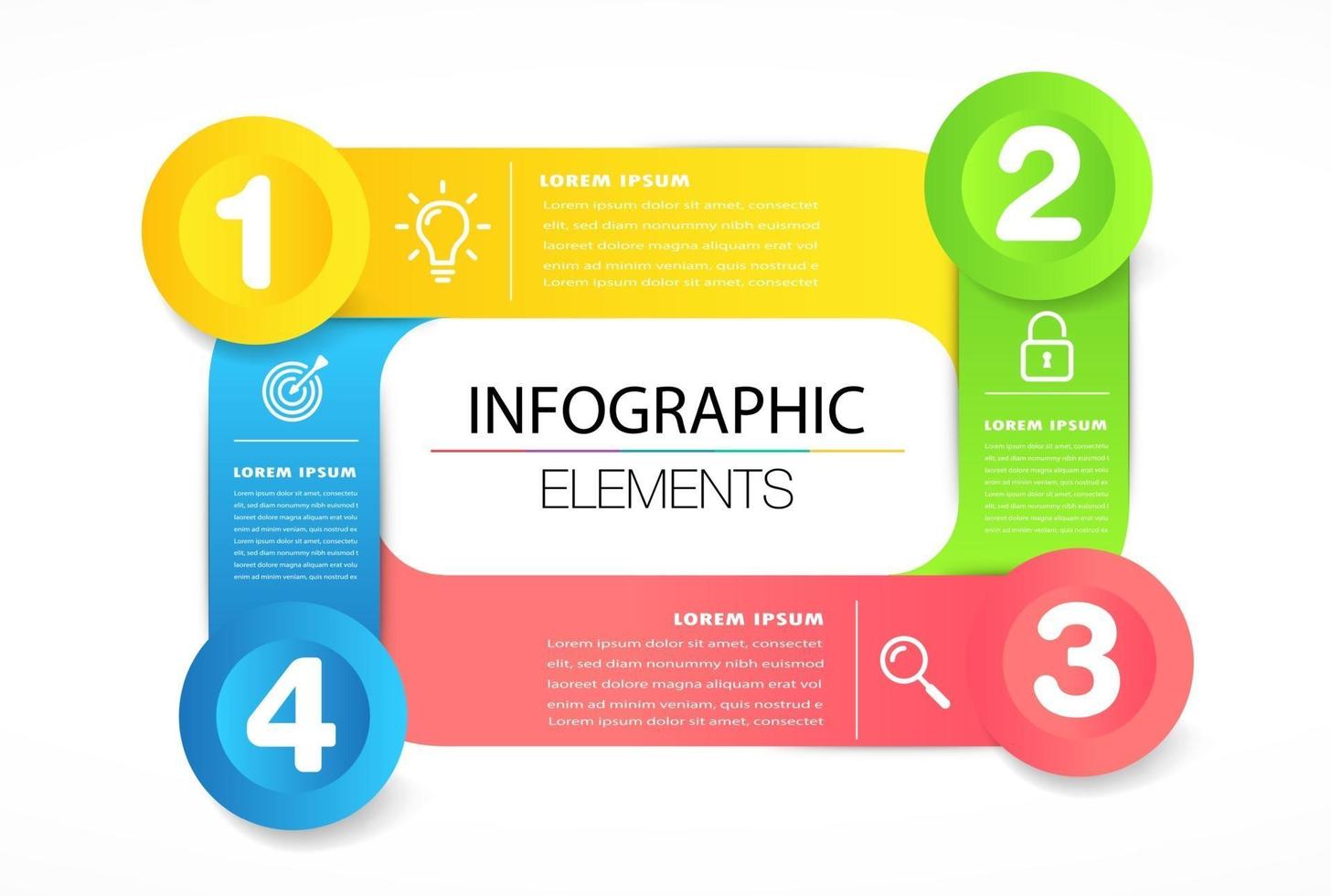 modern text box template, infographics banner vector