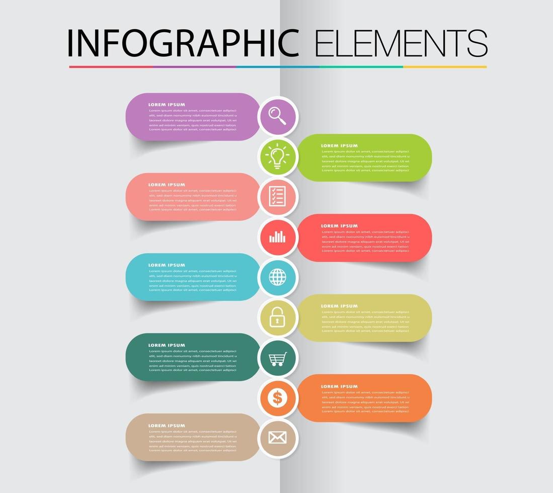 modern text box template, infographics banner vector