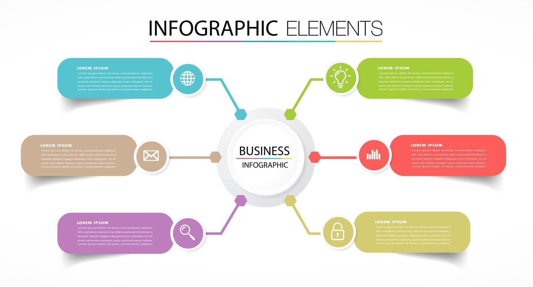 modern text box template, infographics banner vector