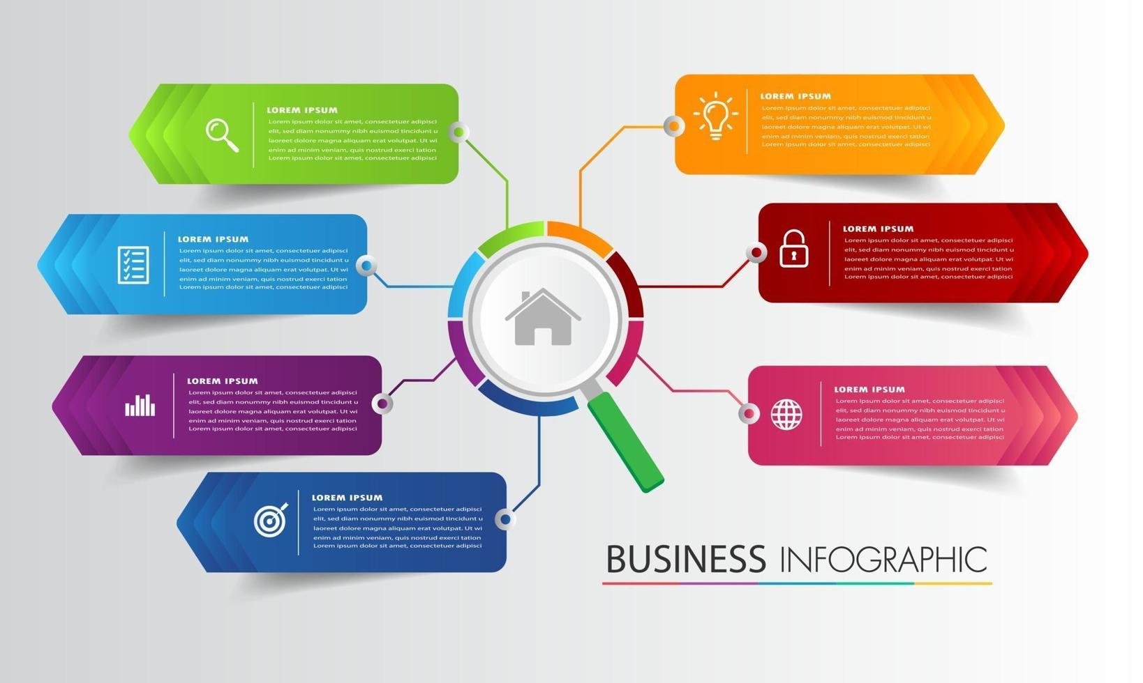 modern text box template, infographics banner vector