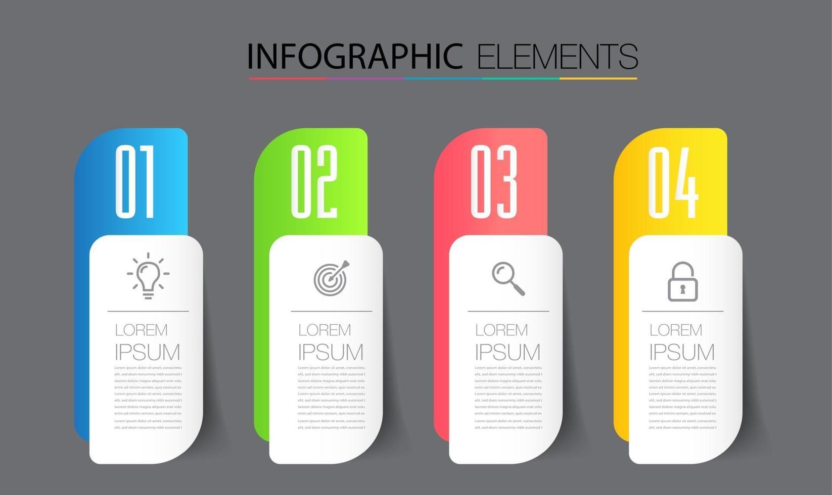 modern text box template, infographics banner vector