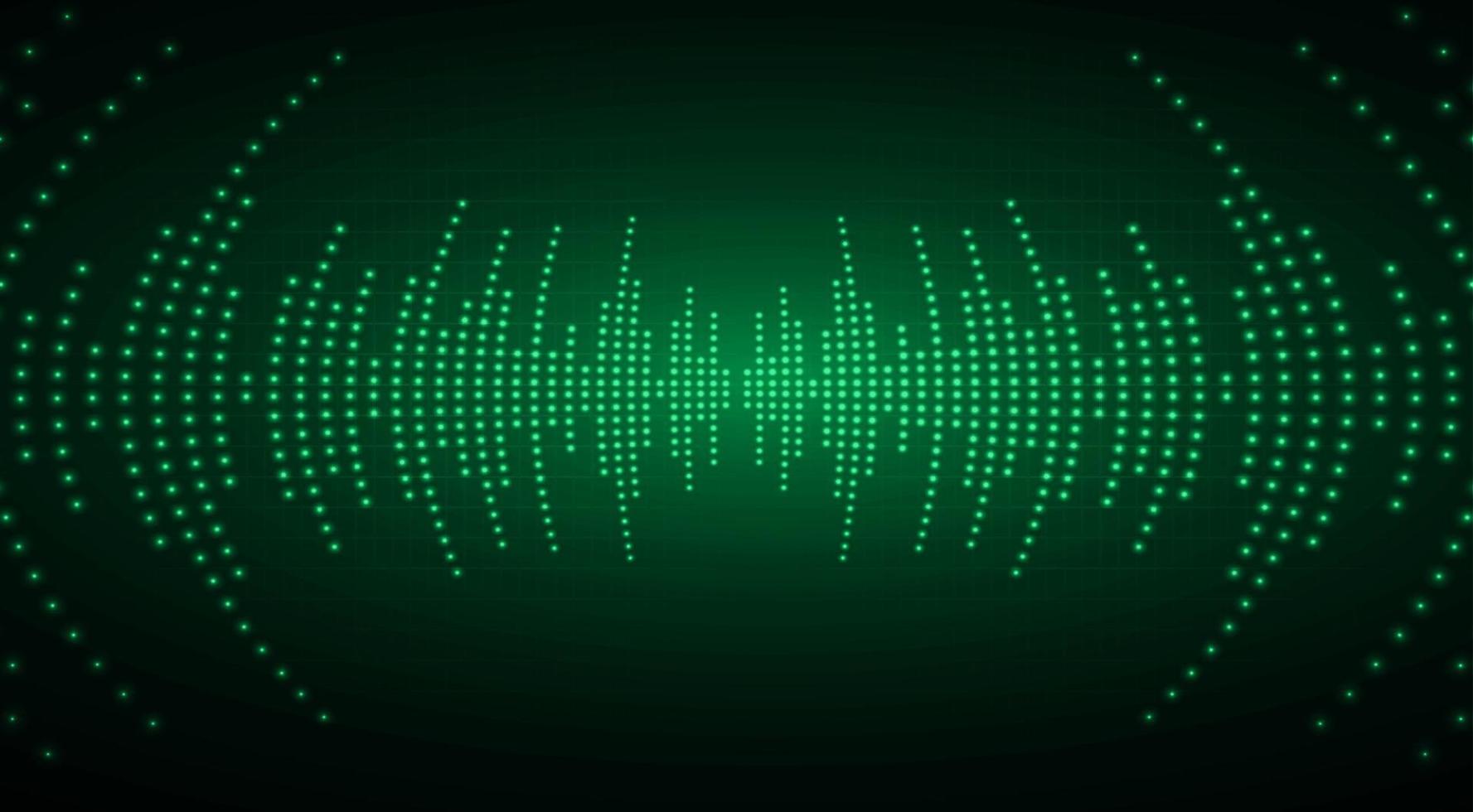 Sound waves oscillating dark light vector