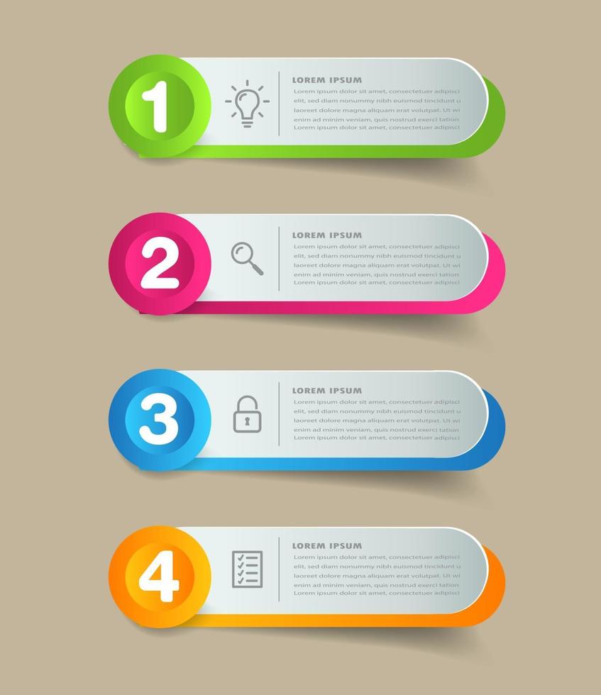 modern text box template, infographics banner vector