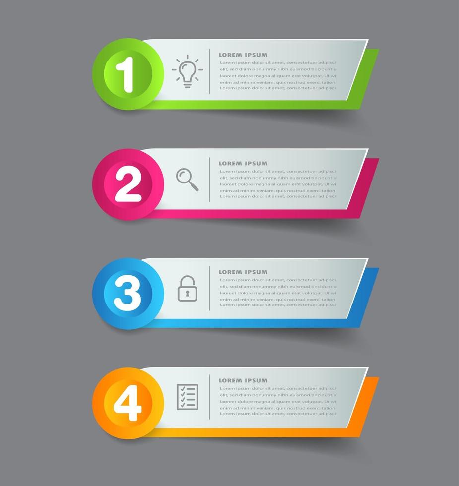 modern text box template, infographics banner vector