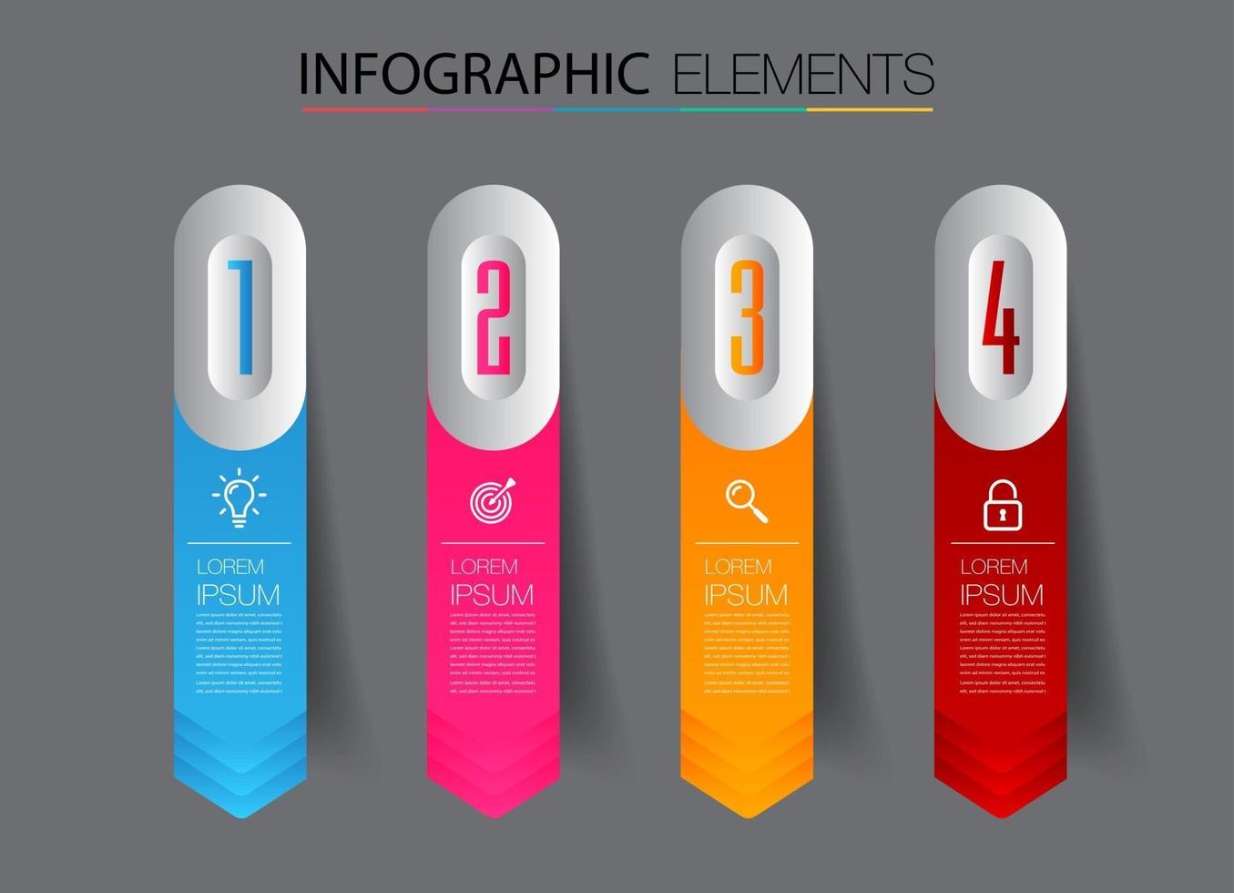 modern text box template, infographics banner vector