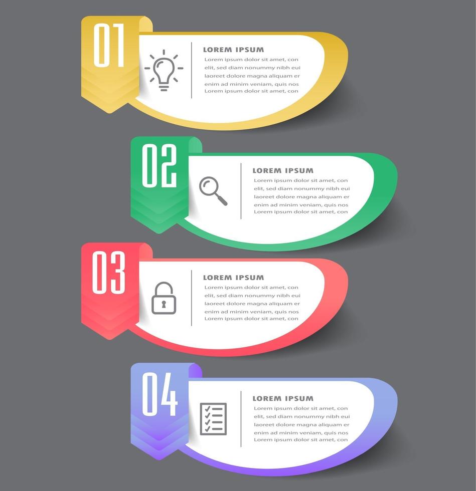 modern text box template, infographics banner vector