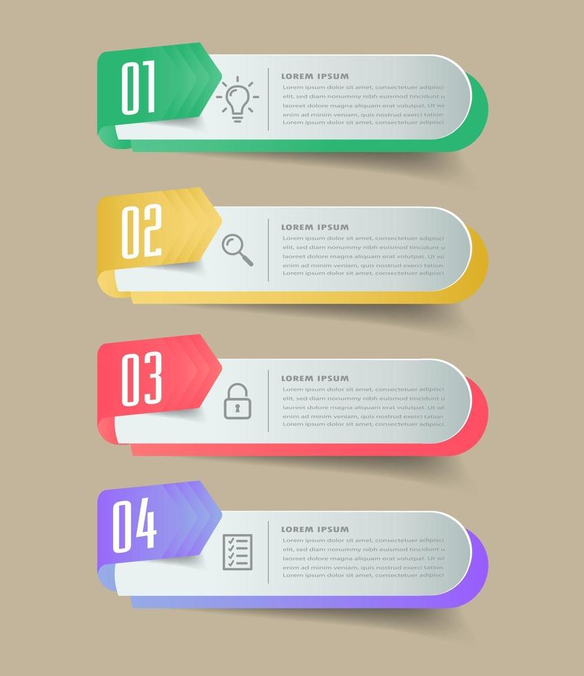 modern text box template, infographics banner vector