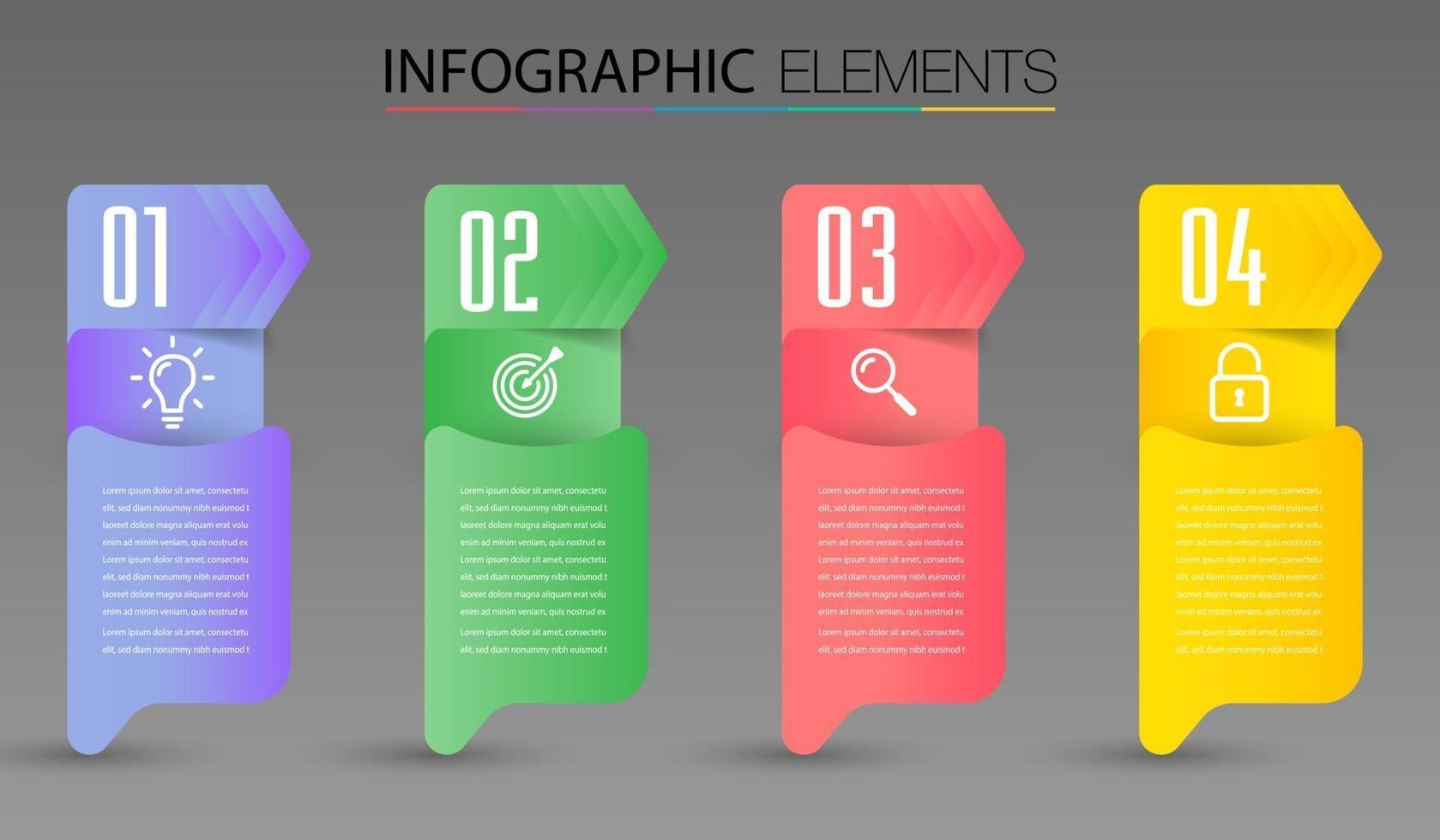 modern text box template, infographics banner vector