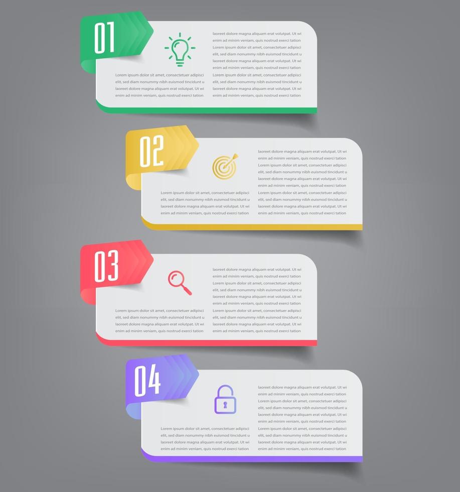 modern text box template, infographics banner vector