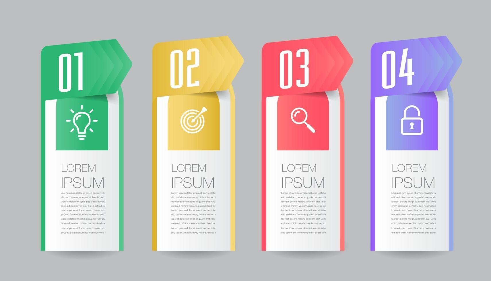 modern text box template, infographics banner vector