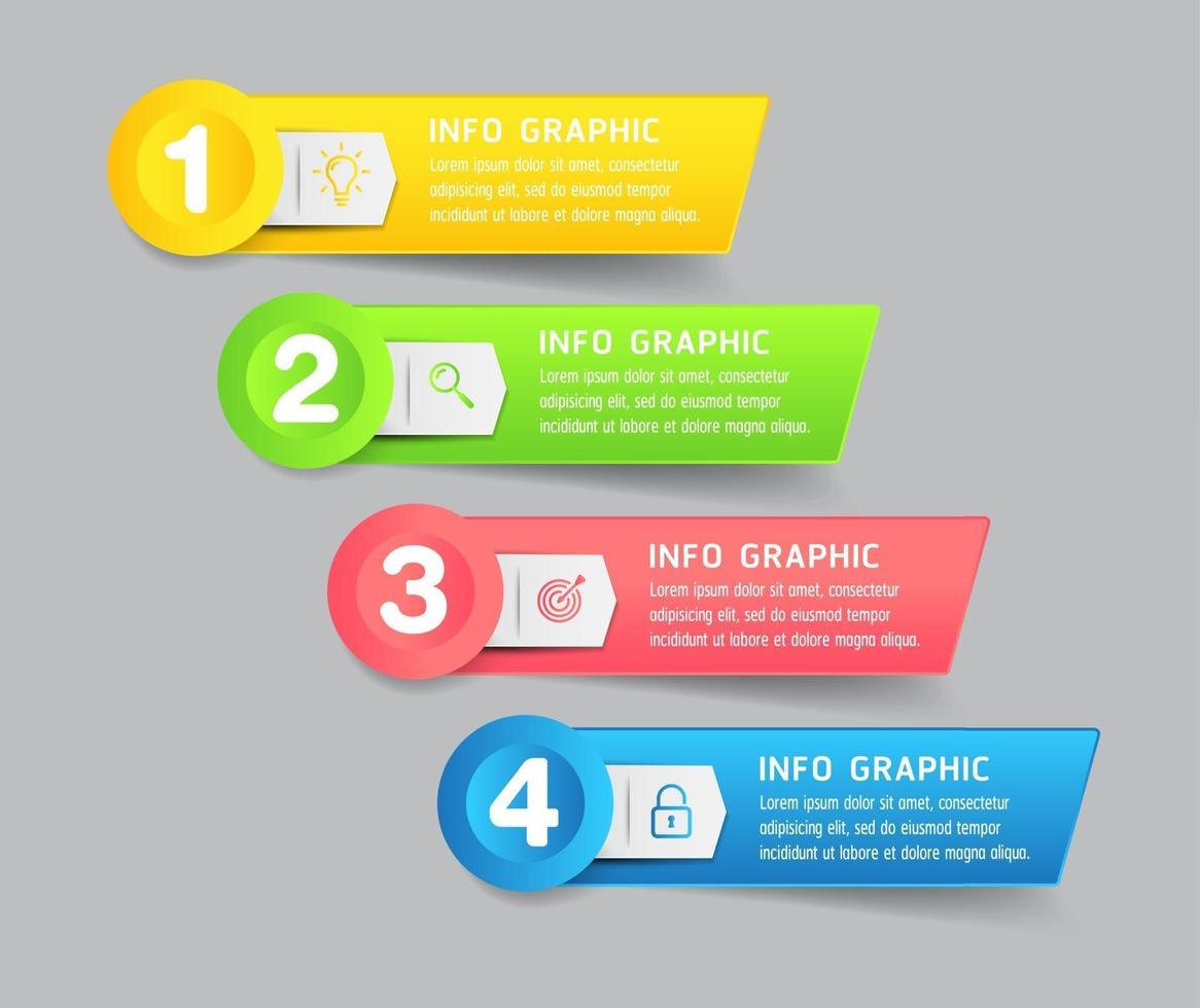 modern text box template, infographics banner vector