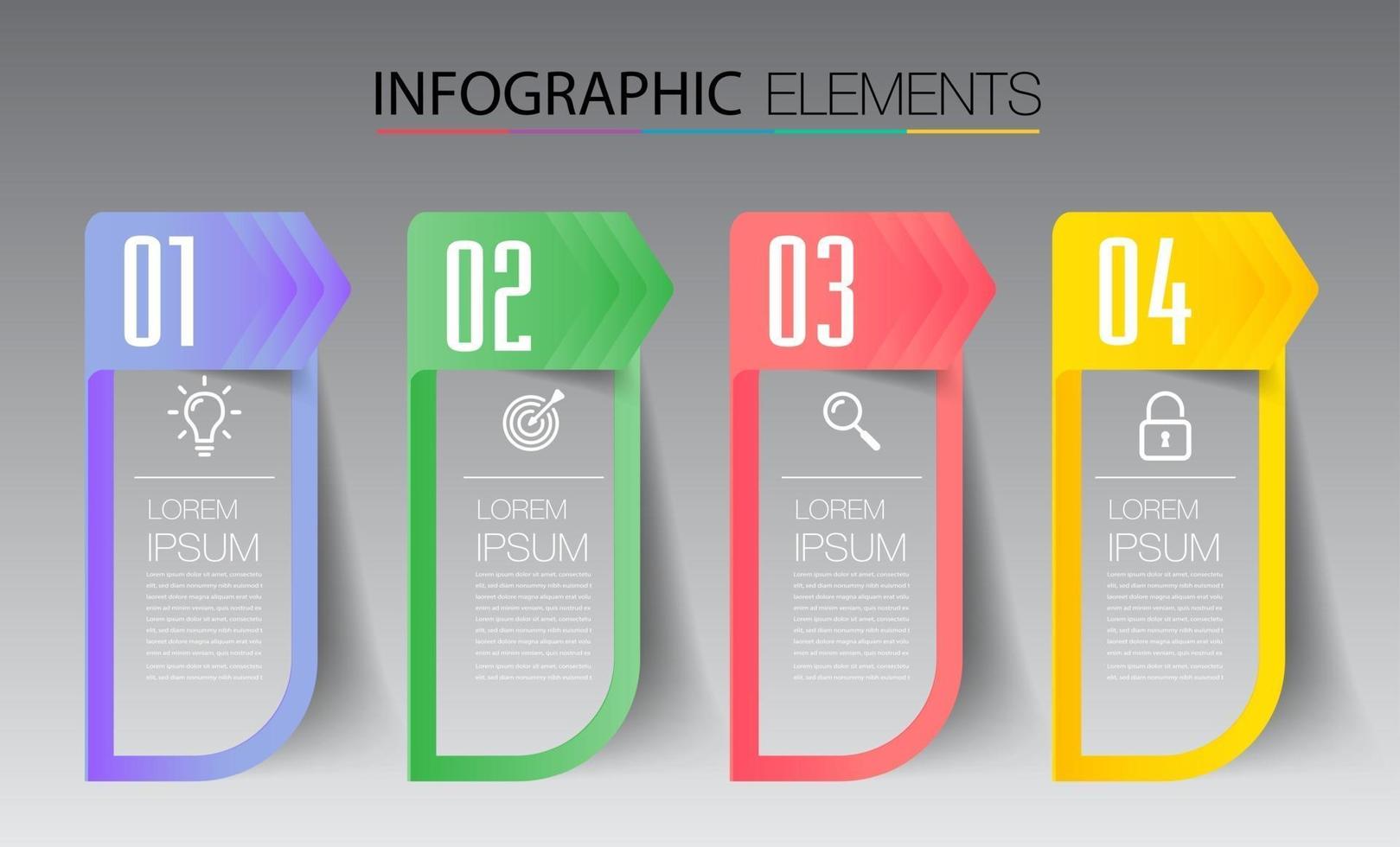 modern text box template, infographics banner vector