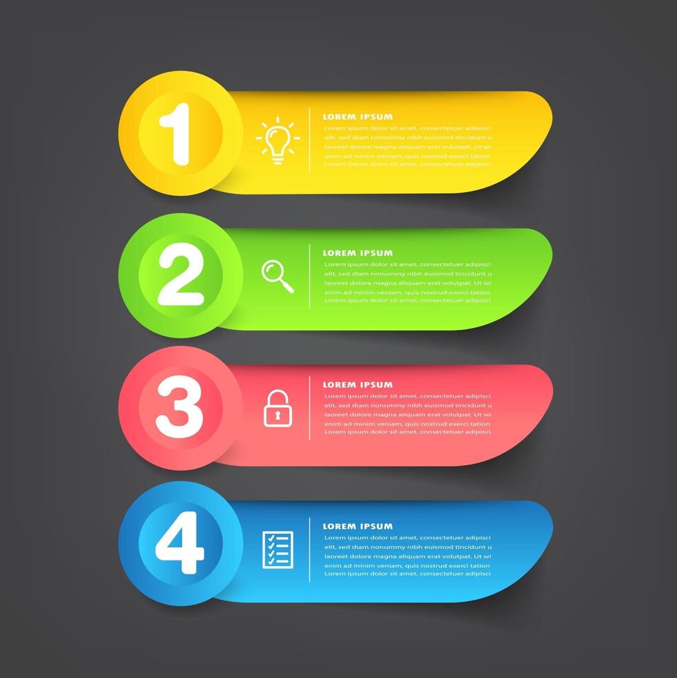 modern text box template, infographics banner vector