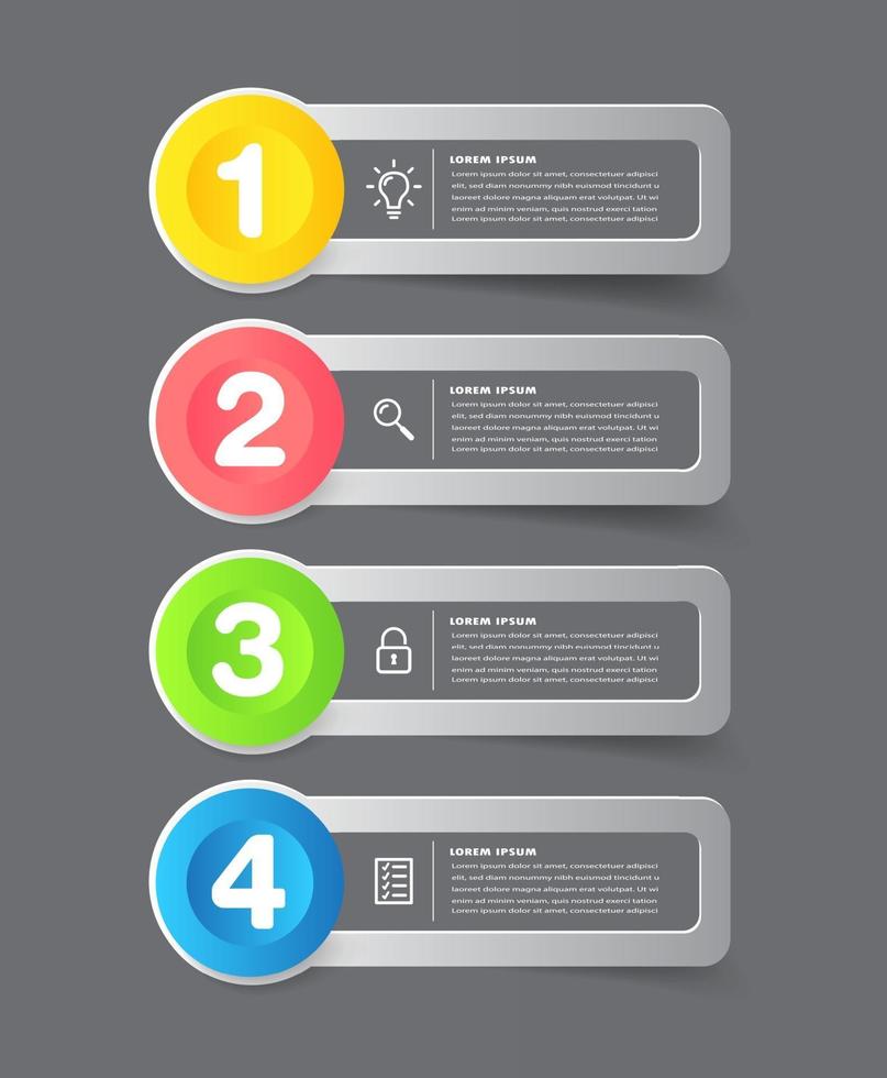 modern text box template, infographics banner vector