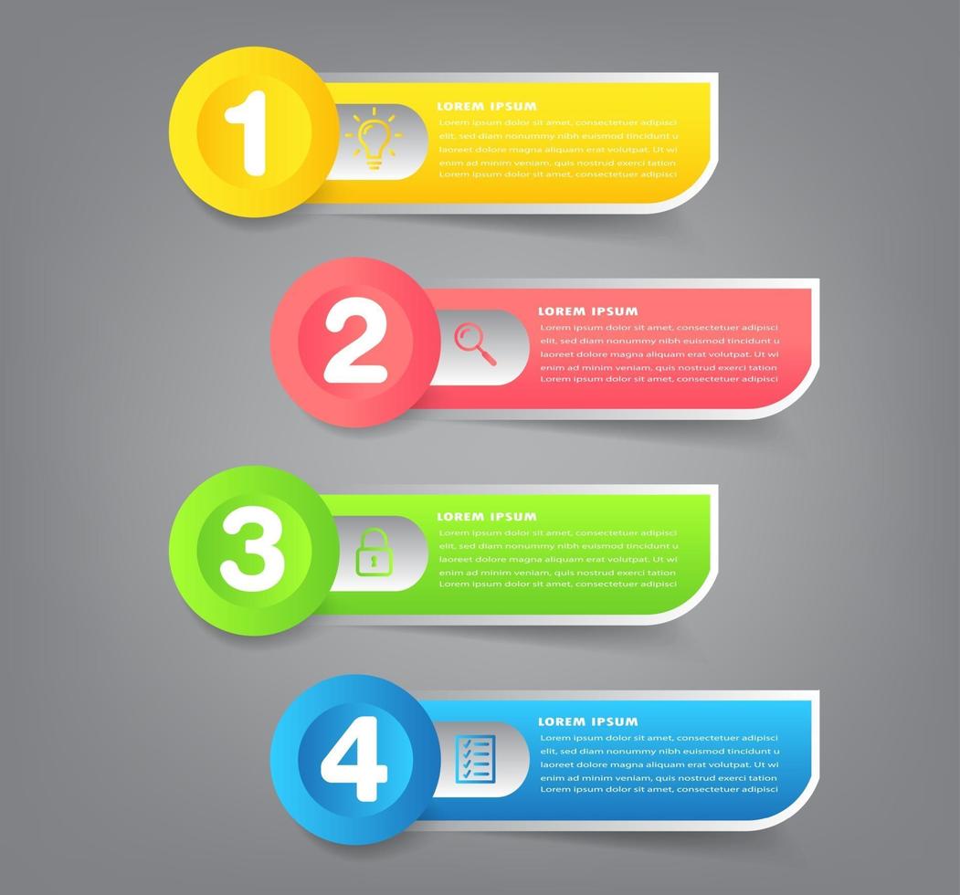modern text box template, infographics banner vector