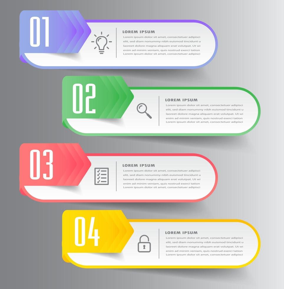 modern text box template, infographics banner vector