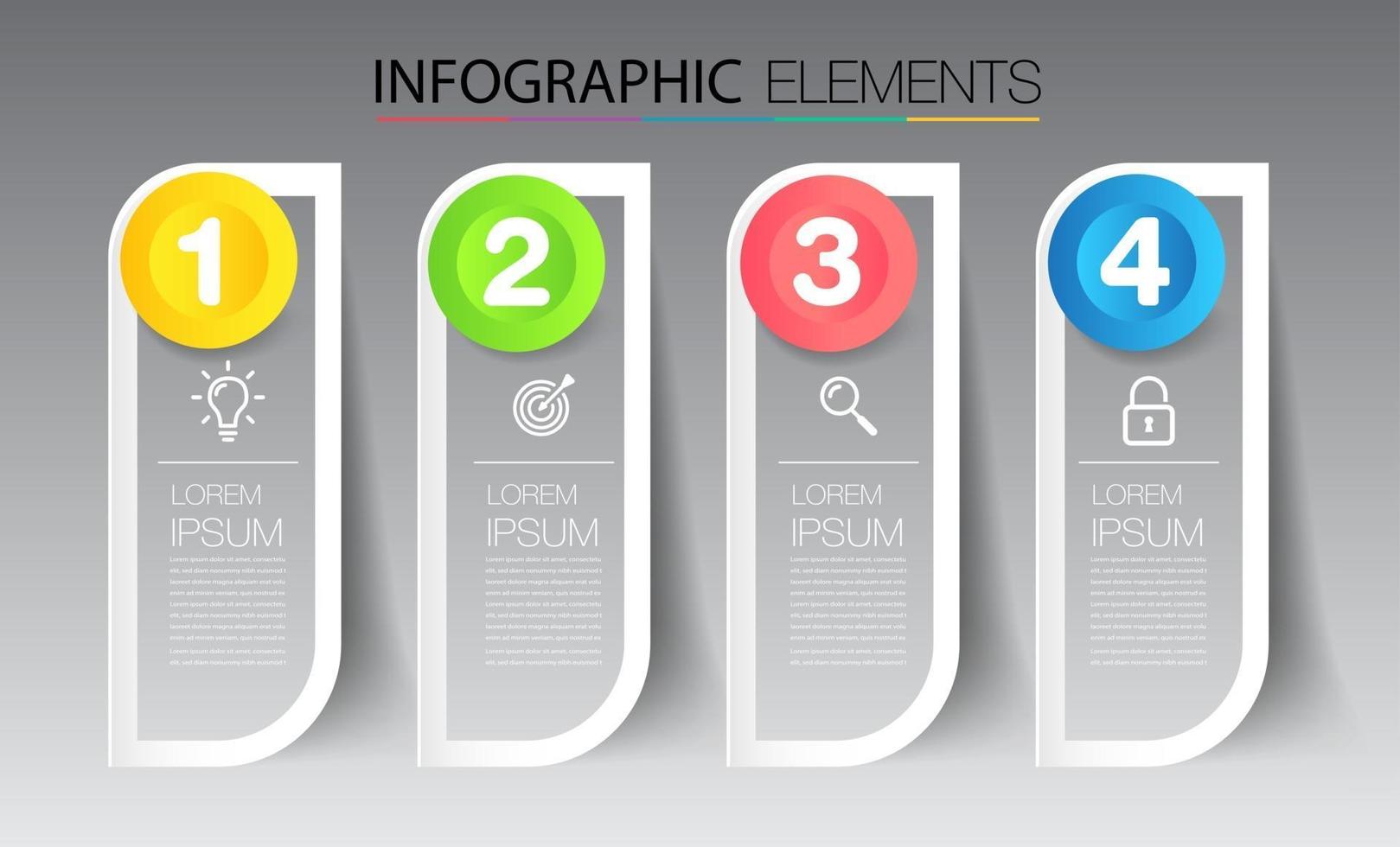 modern text box template, infographics banner vector