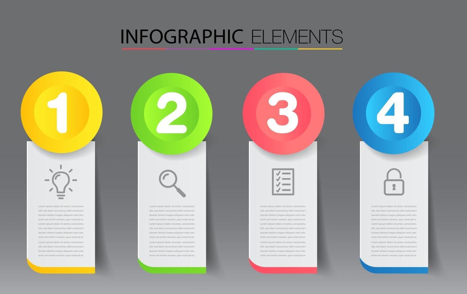 modern text box template, infographics banner vector