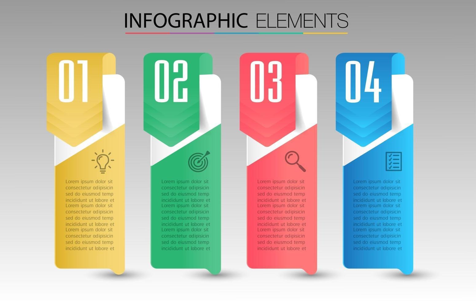 modern text box template, infographics banner vector