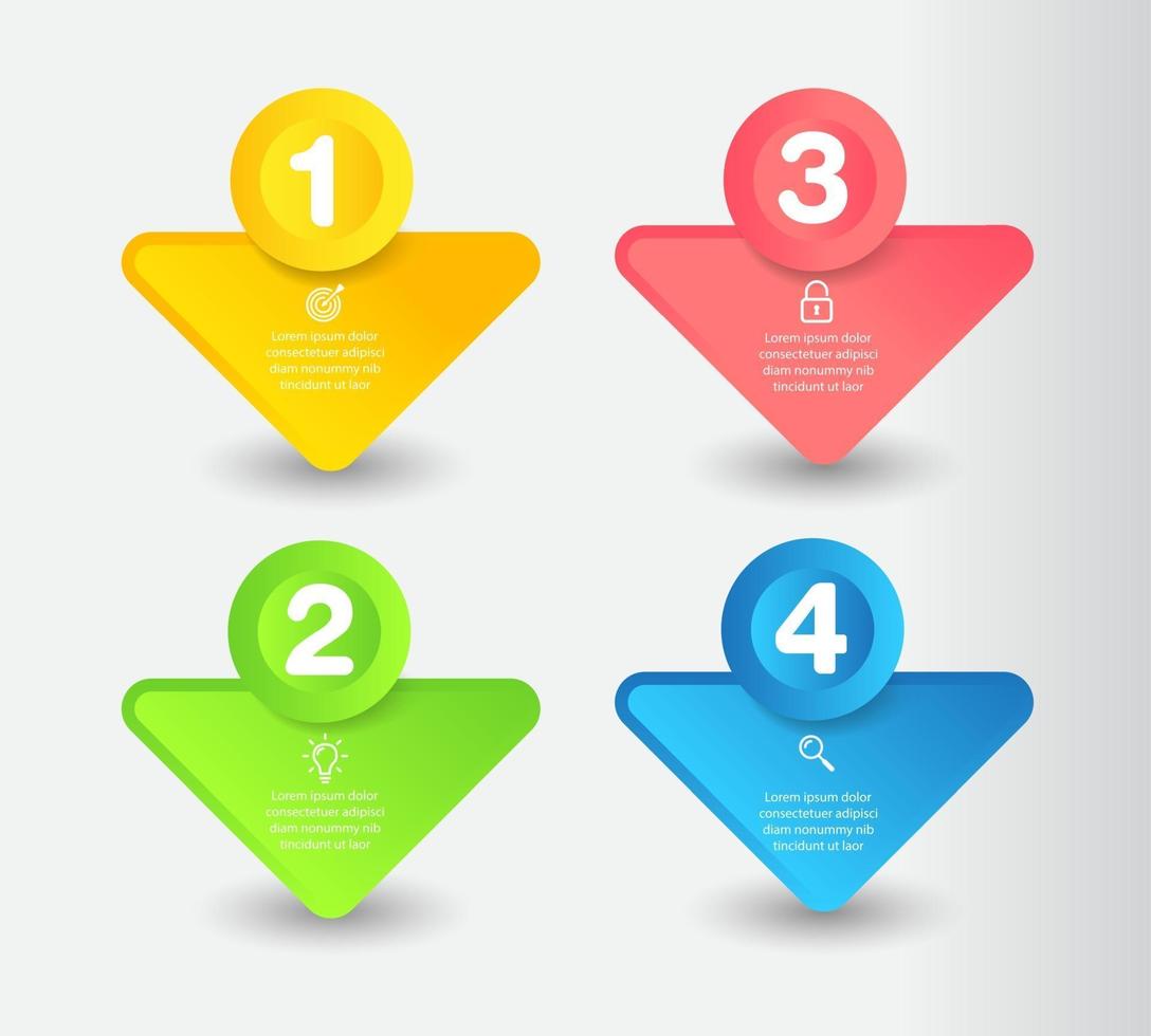 modern text box template, infographics banner vector