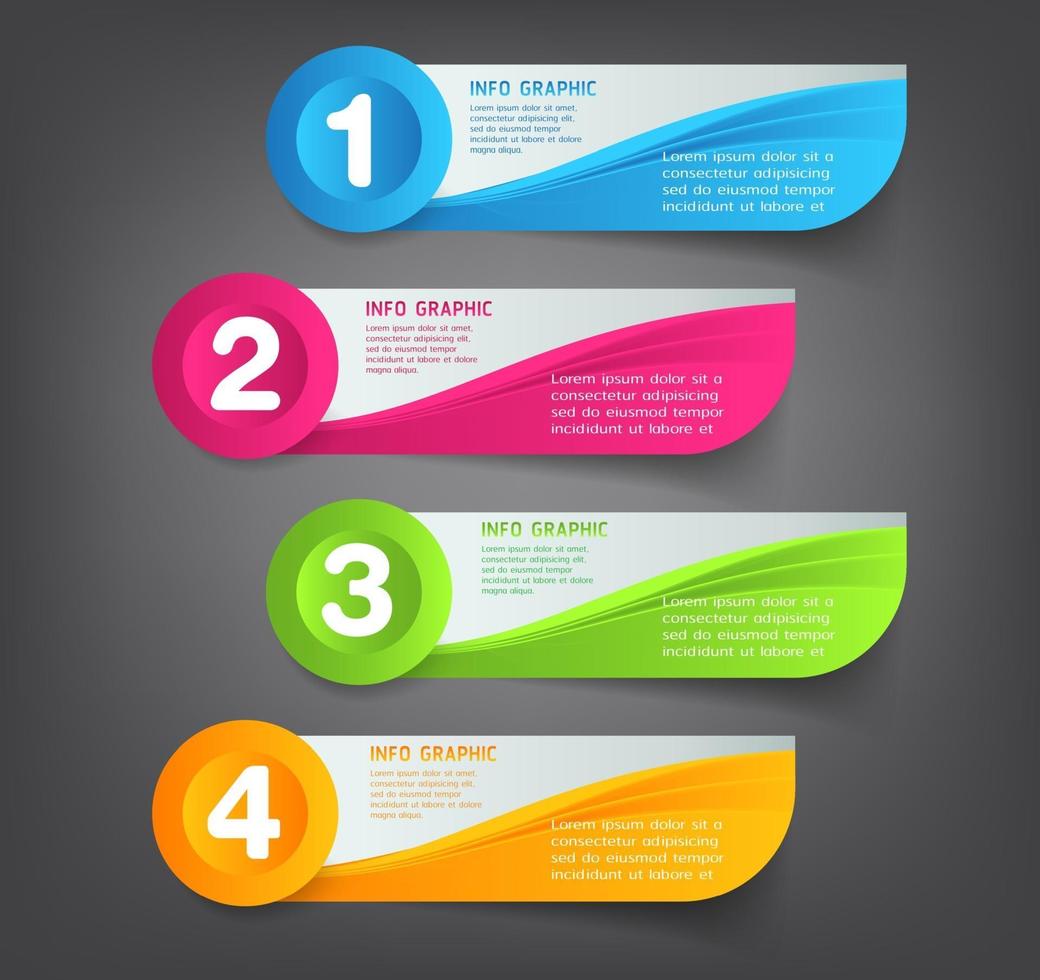 modern text box template, infographics banner vector