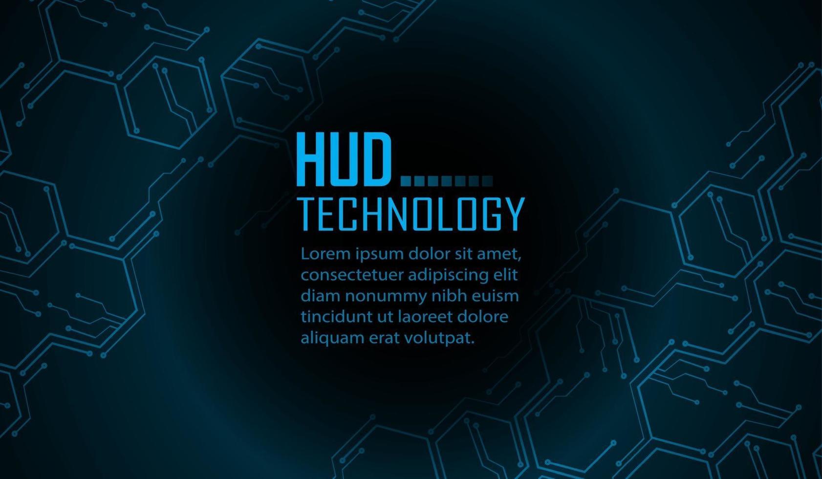 Fondo de concepto de tecnología futura de circuito cibernético de texto vector