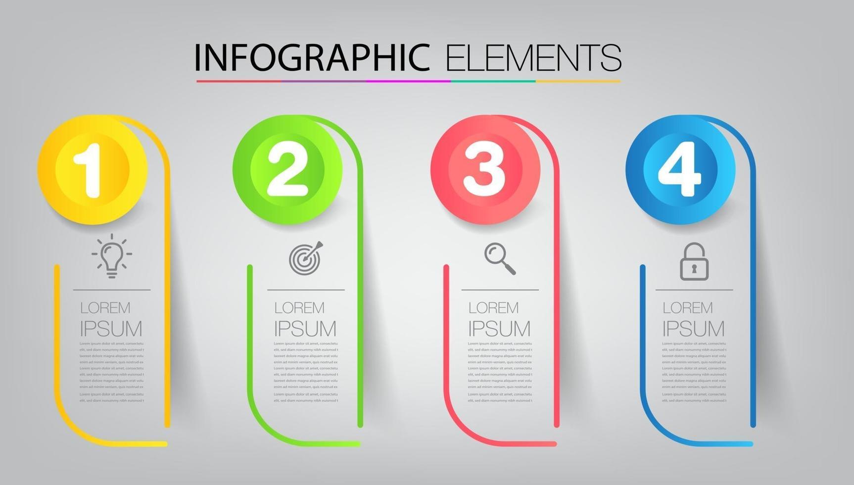 modern text box template, infographics banner vector