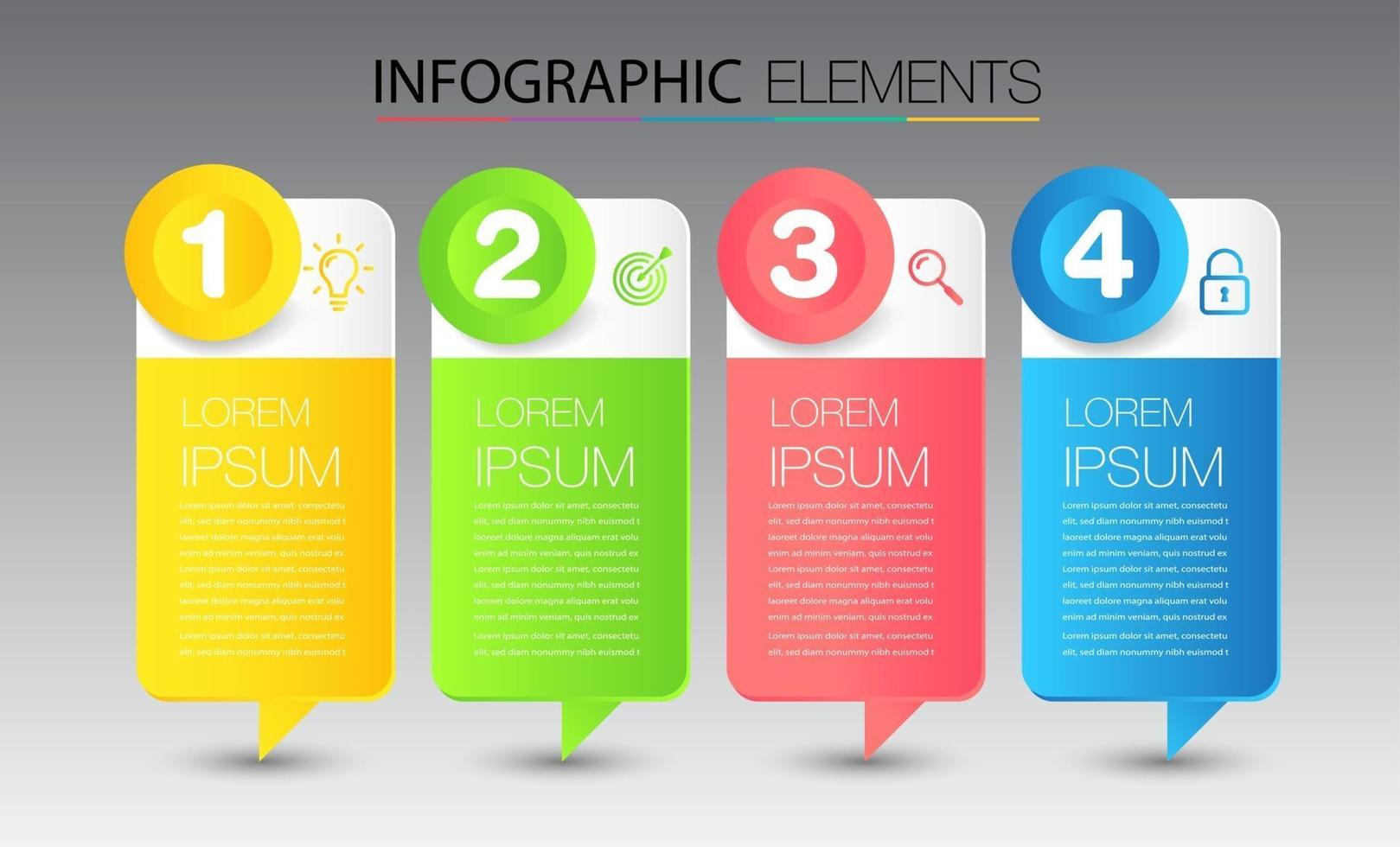 modern text box template, infographics banner vector