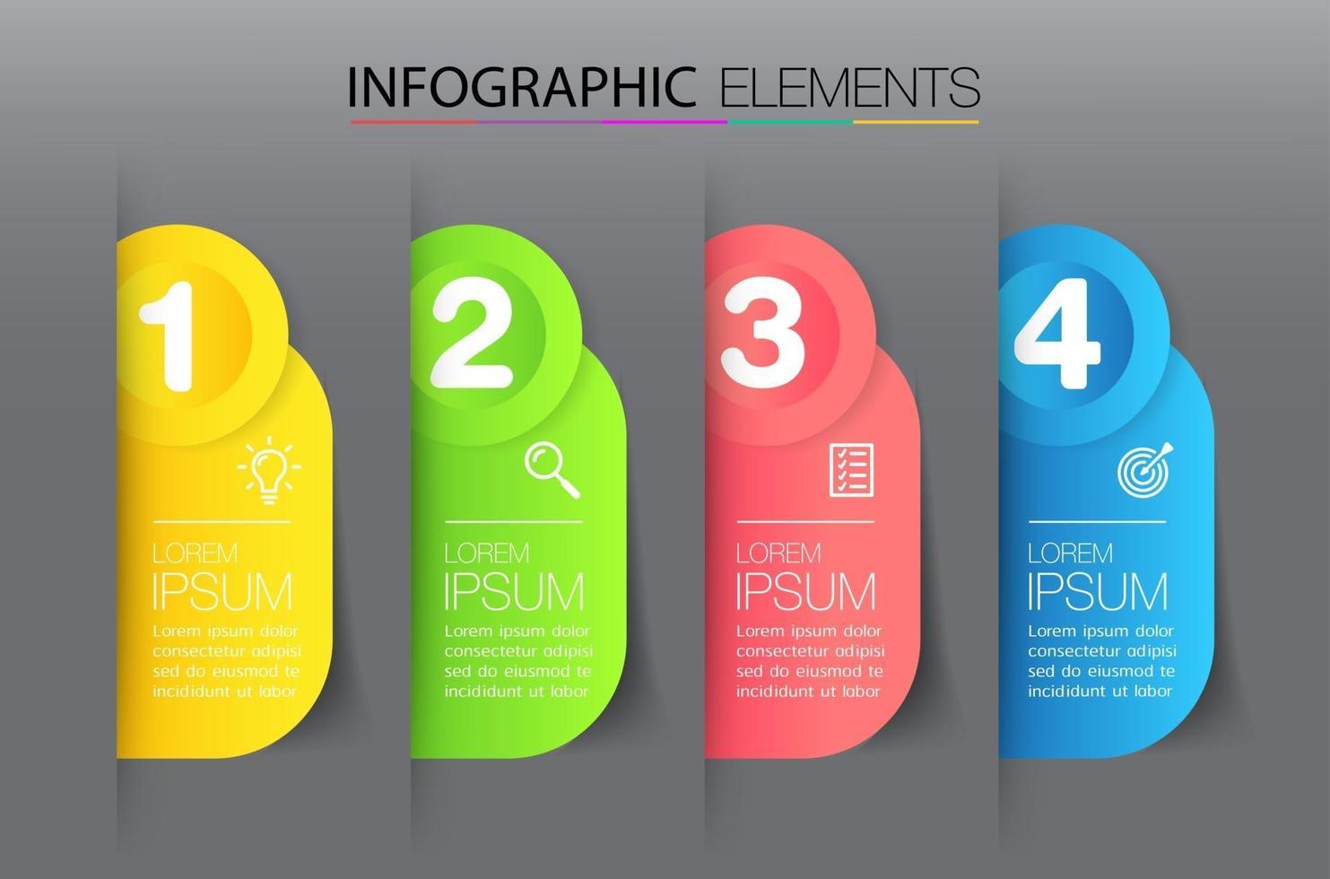 modern text box template, infographics banner vector