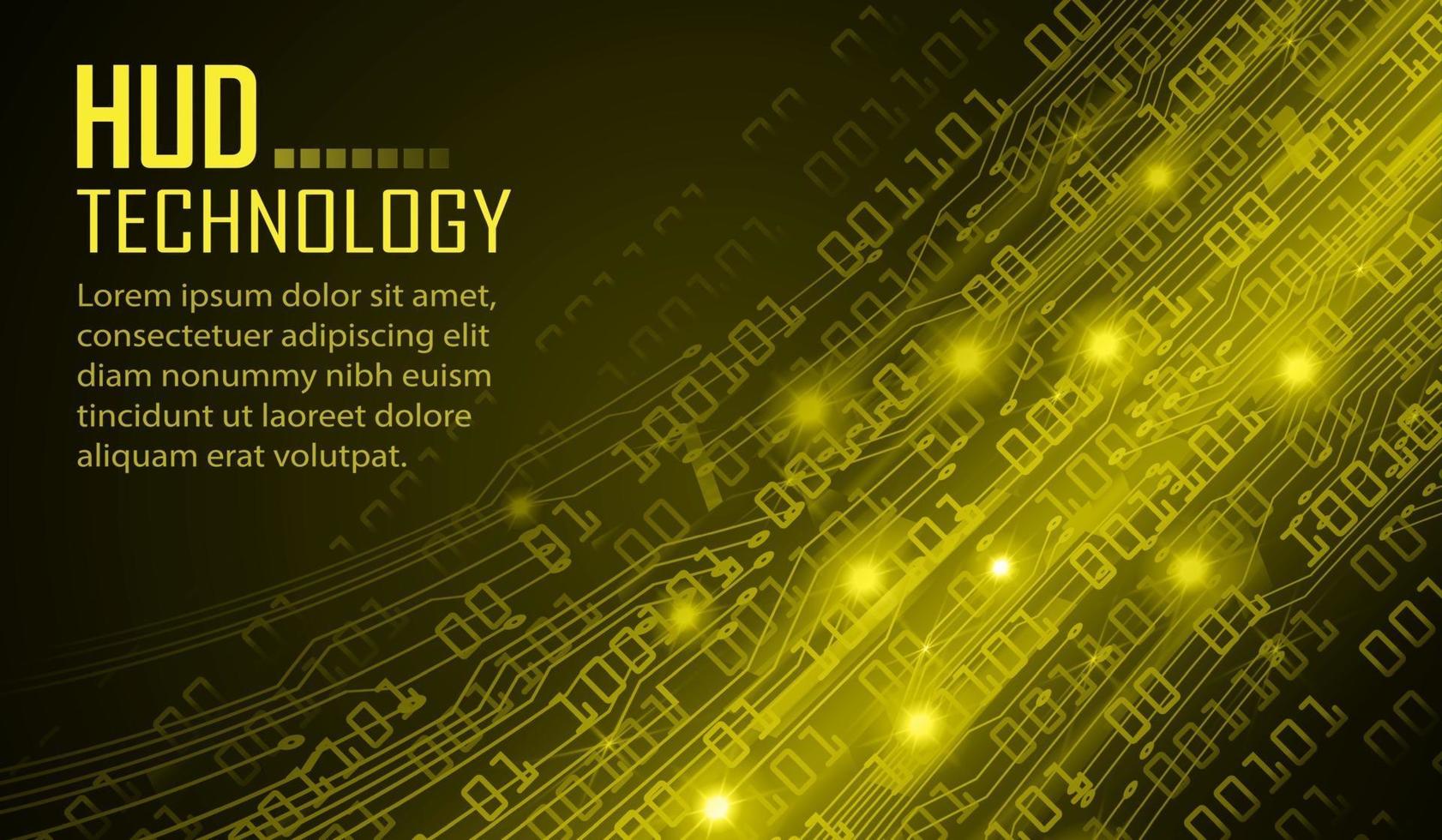 Fondo de concepto de tecnología futura de circuito cibernético de texto vector